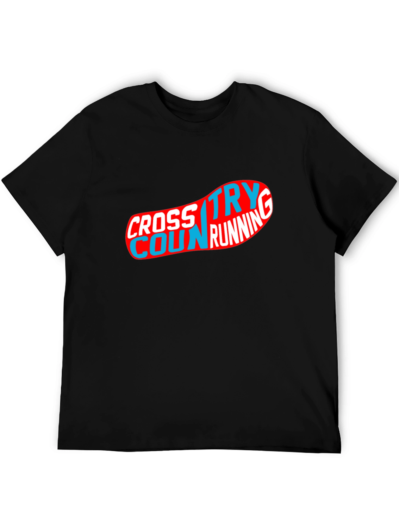 Cross Country Running Graphic Tee - Black