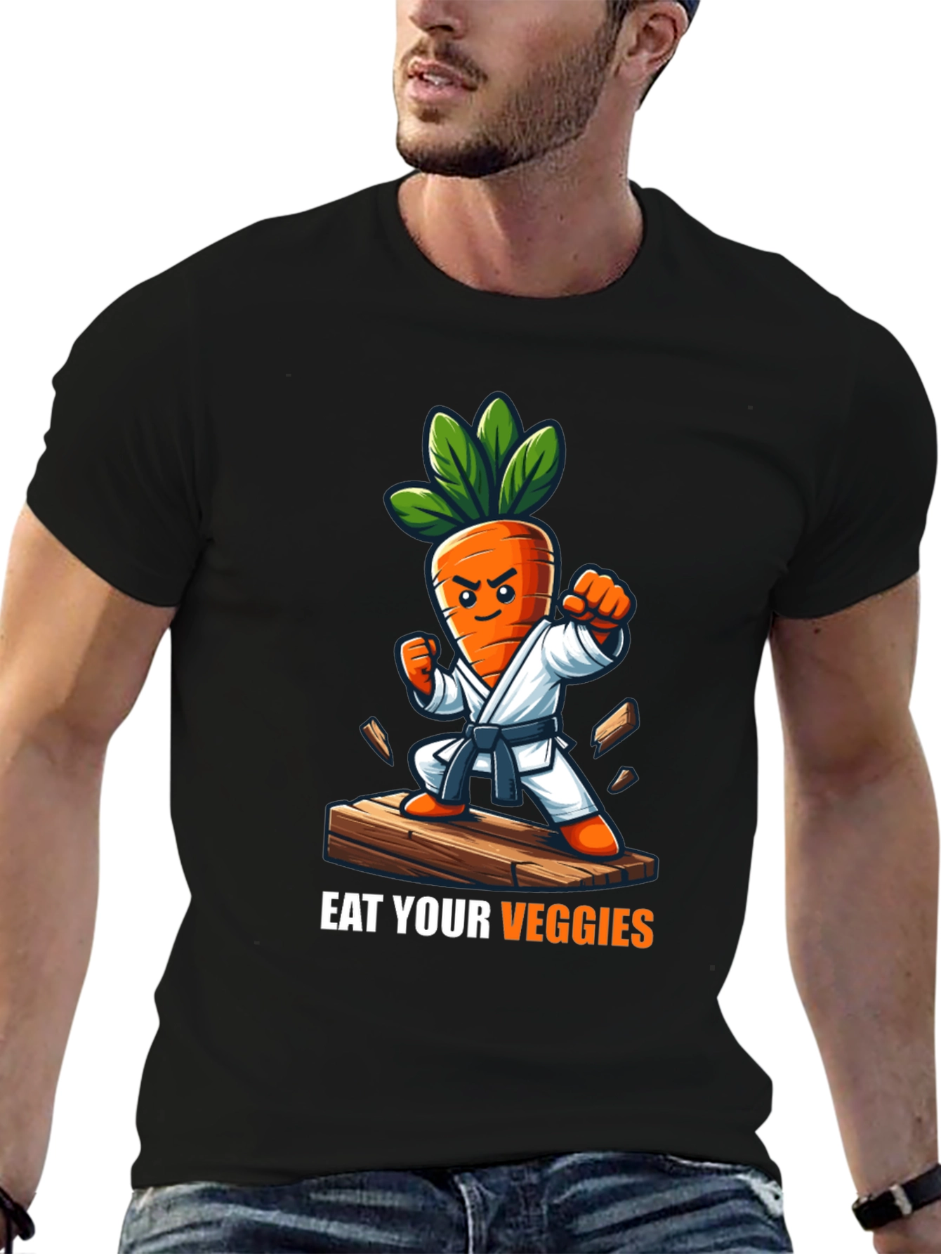 Eat Your Veggies Karate Carrot T-Shirt
