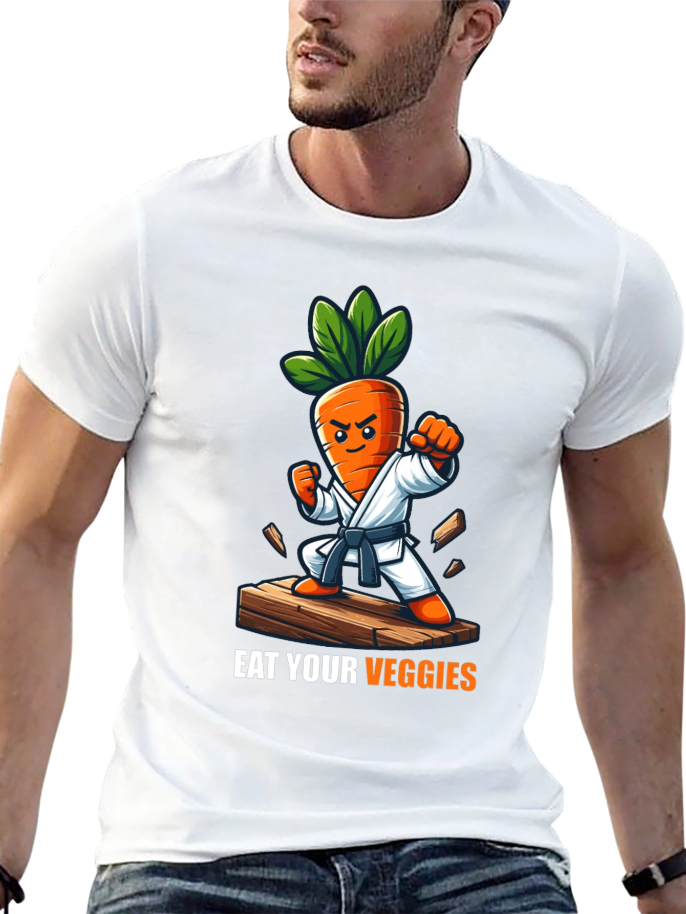Eat Your Veggies Karate Carrot T-Shirt