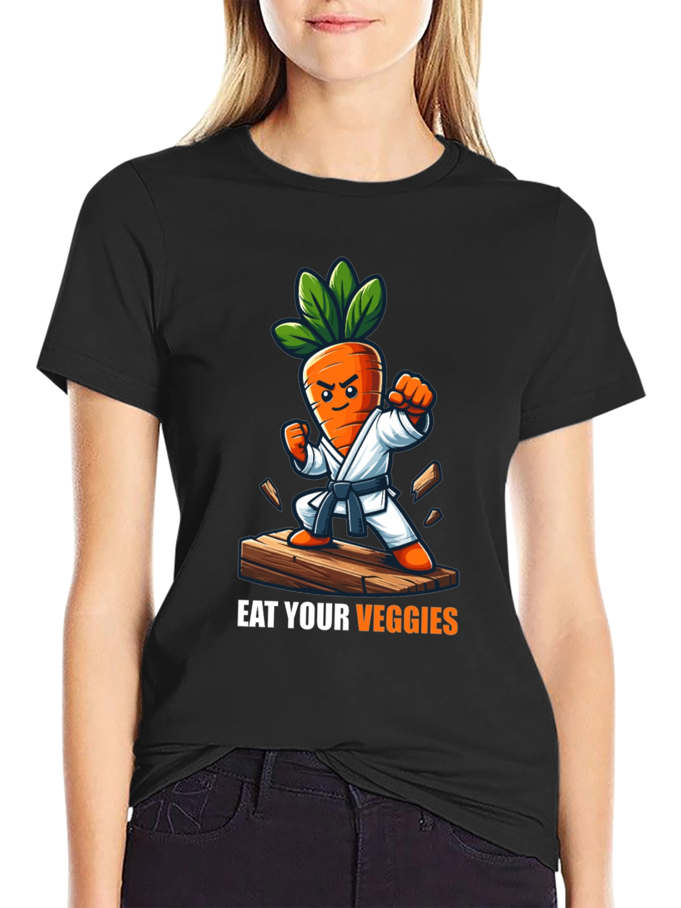 Eat Your Veggies Karate Carrot T-Shirt