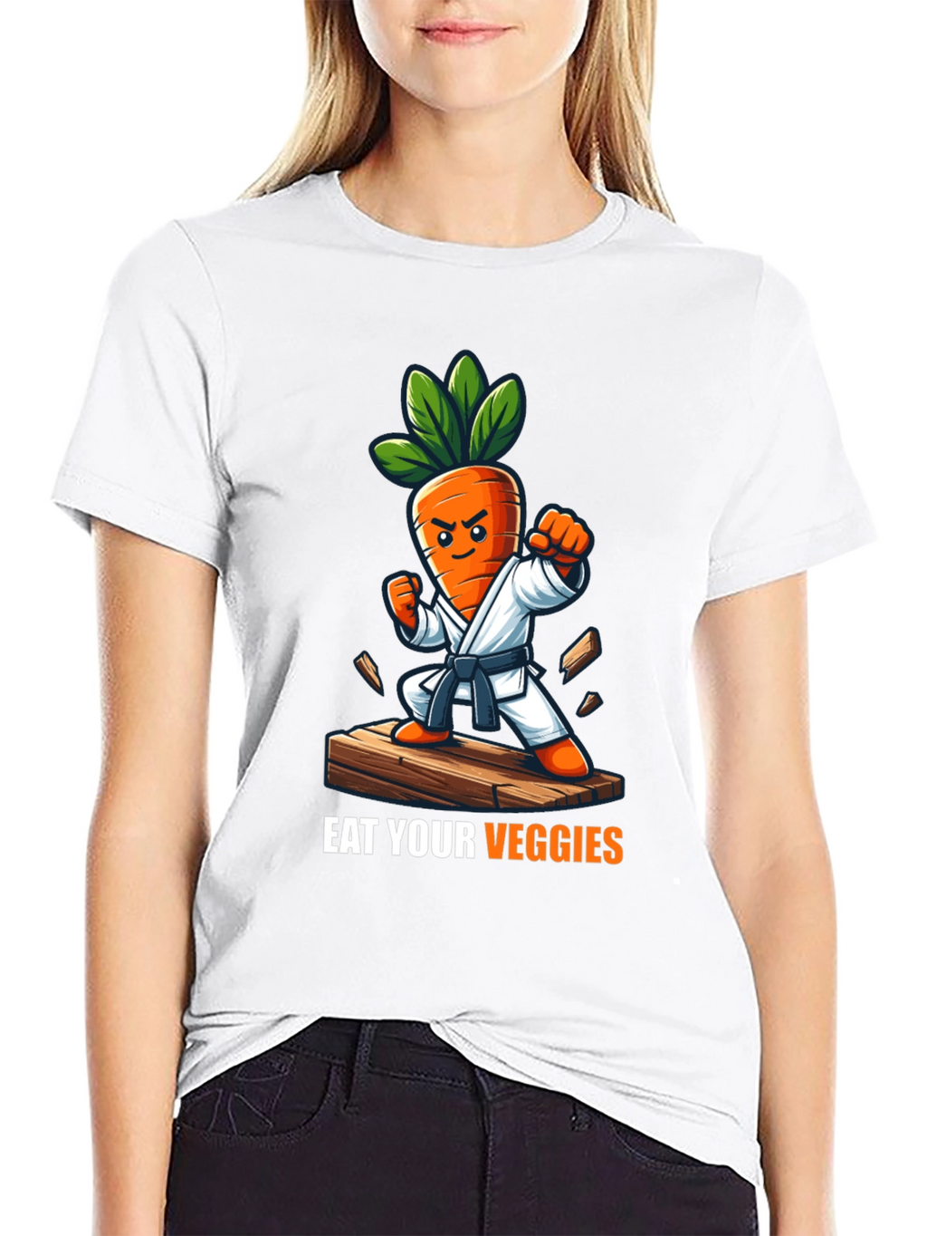 Eat Your Veggies Karate Carrot T-Shirt