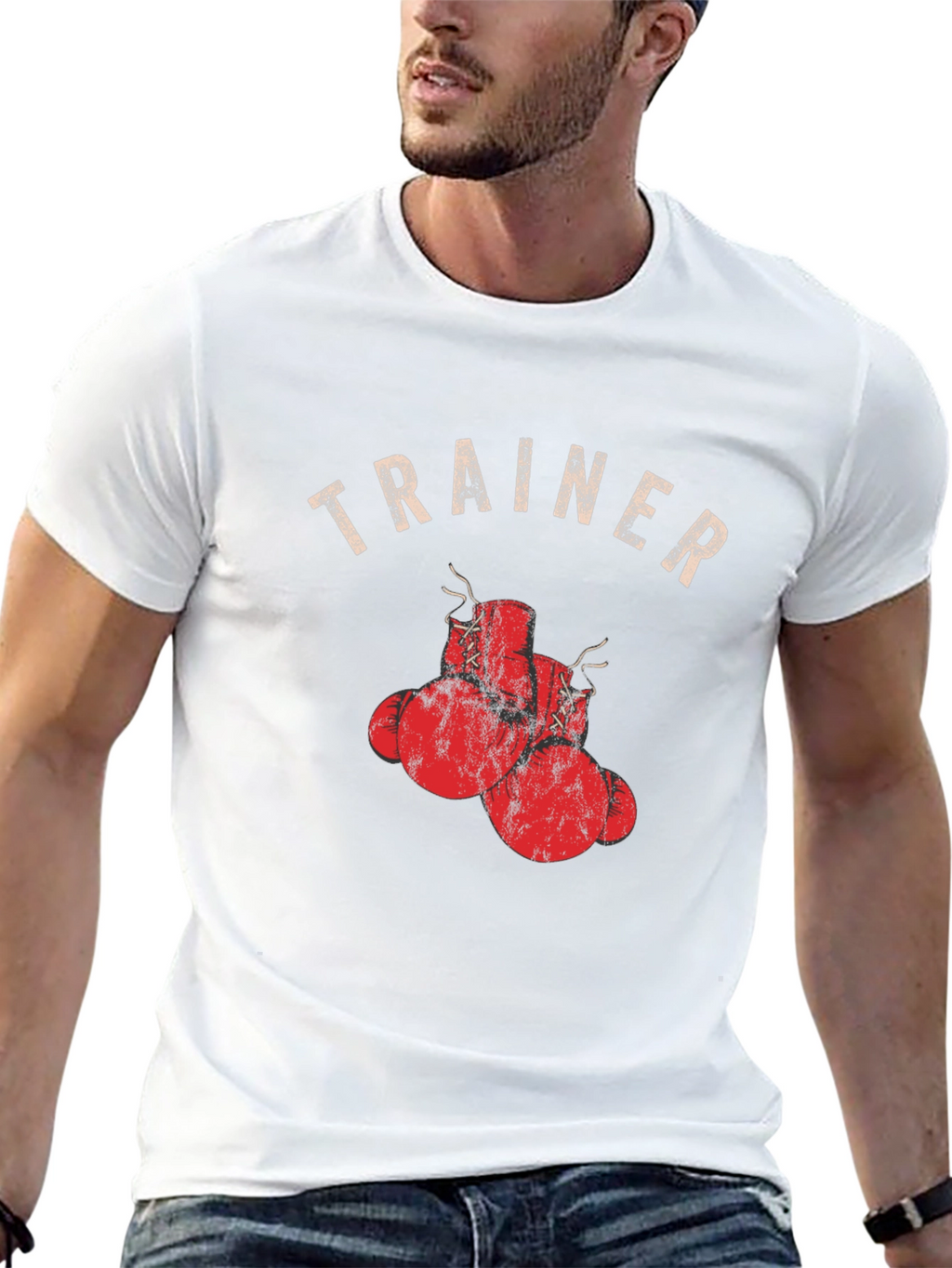 Trainer Boxing Gloves Graphic Tee - Black
