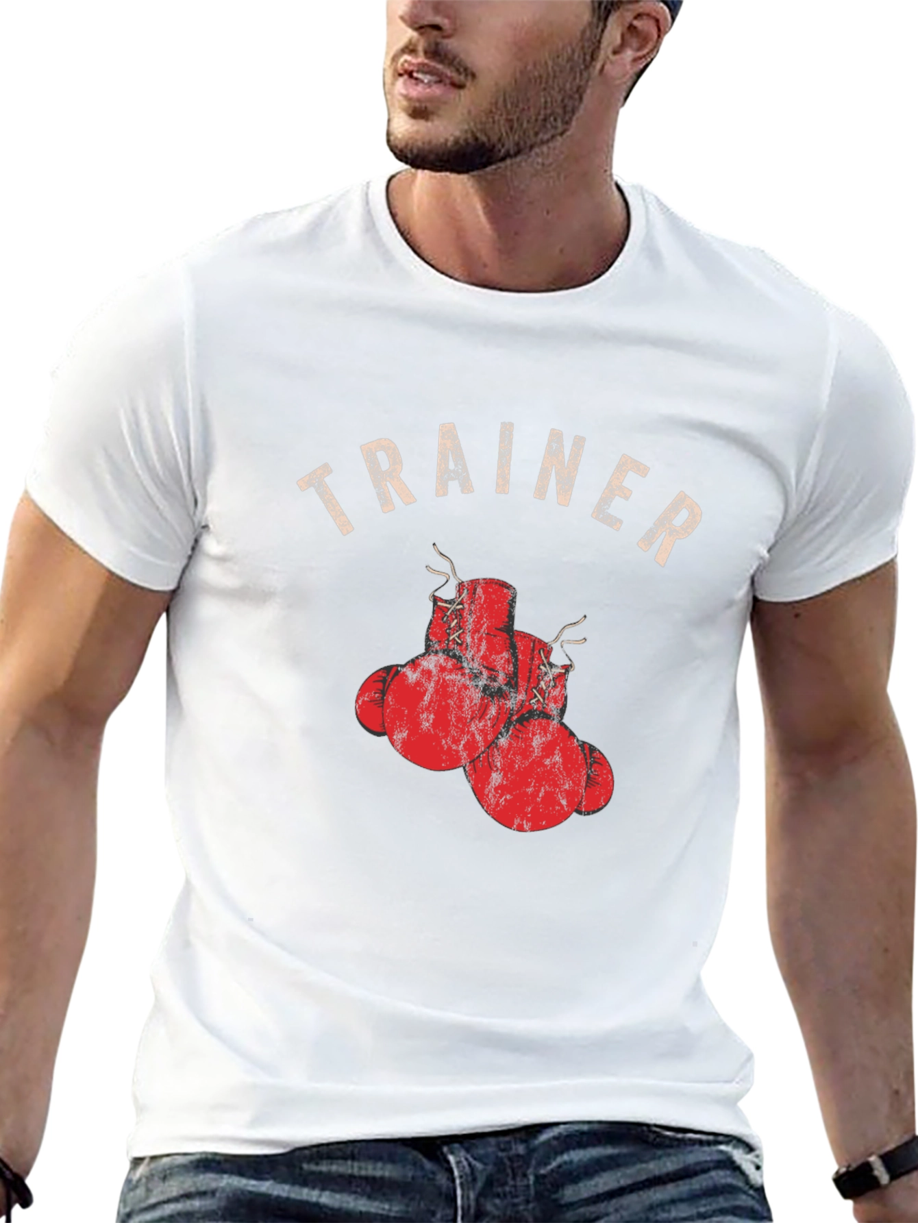 Trainer Boxing Gloves Graphic Tee - Black