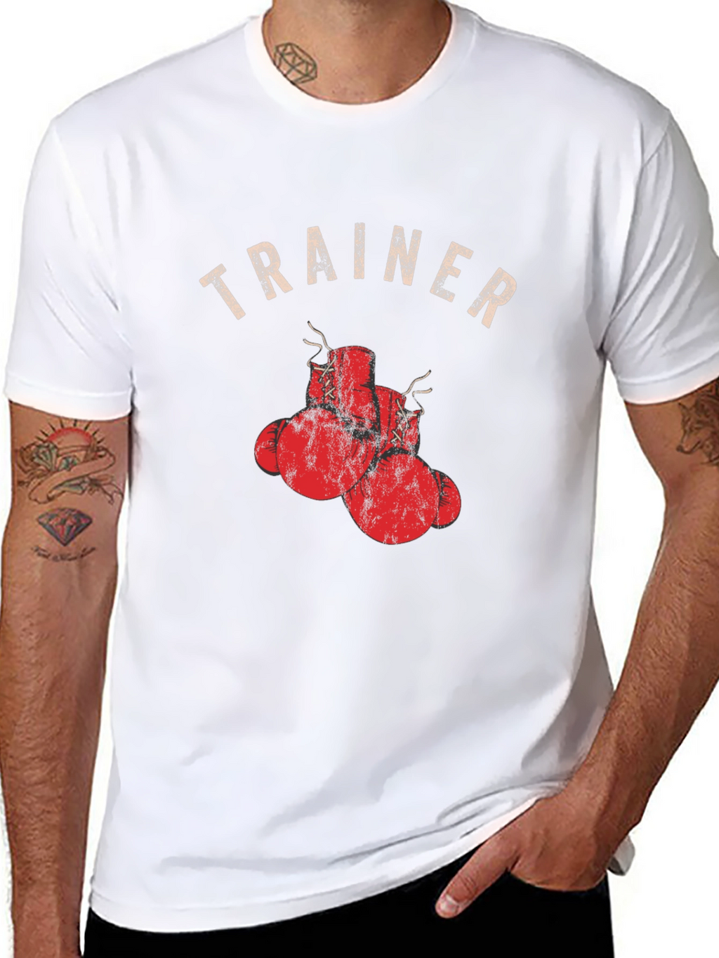 Trainer Boxing Gloves Graphic Tee - Black