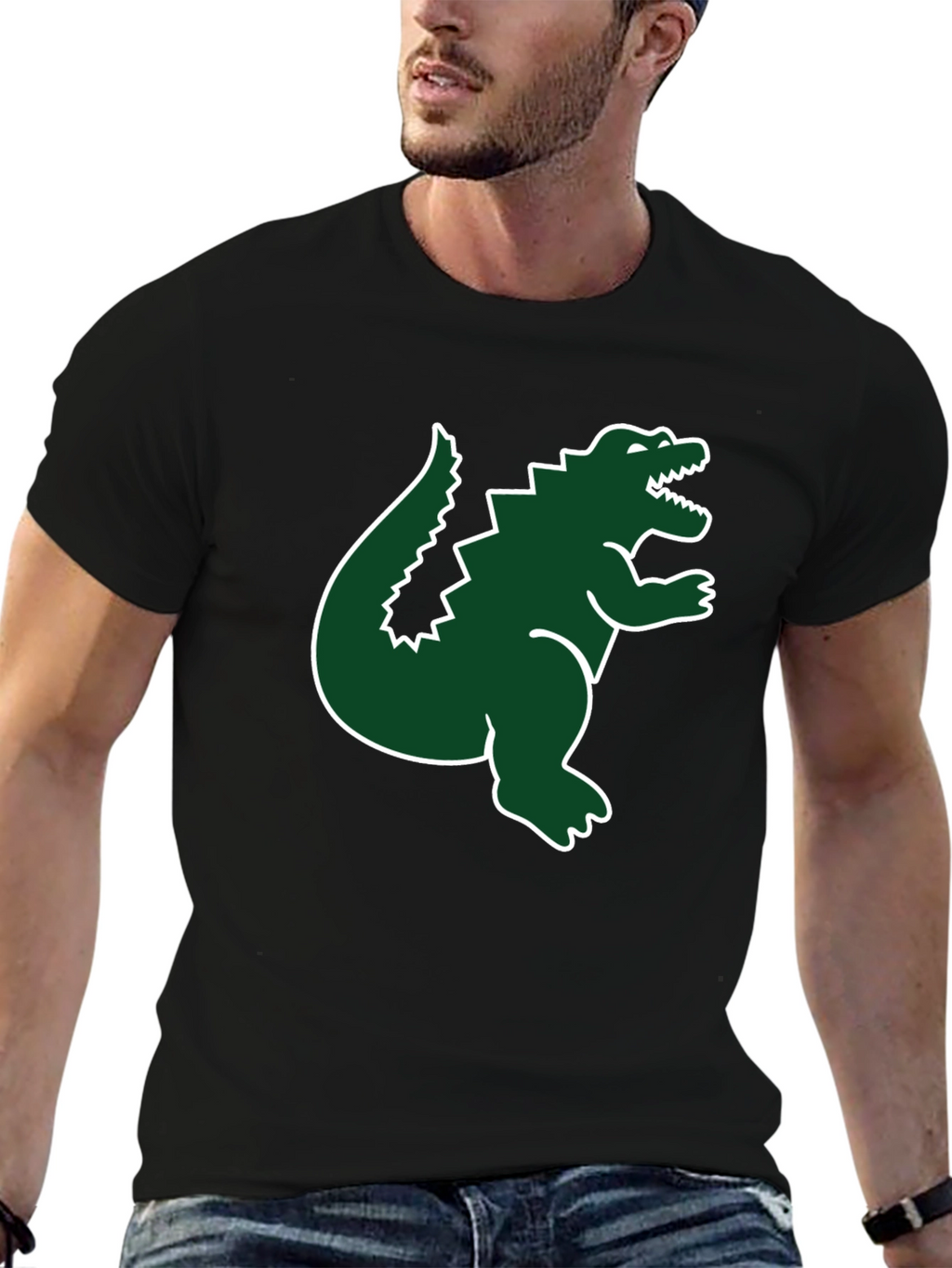 Dinosaur Graphic Tee - Mens Black T-Shirt