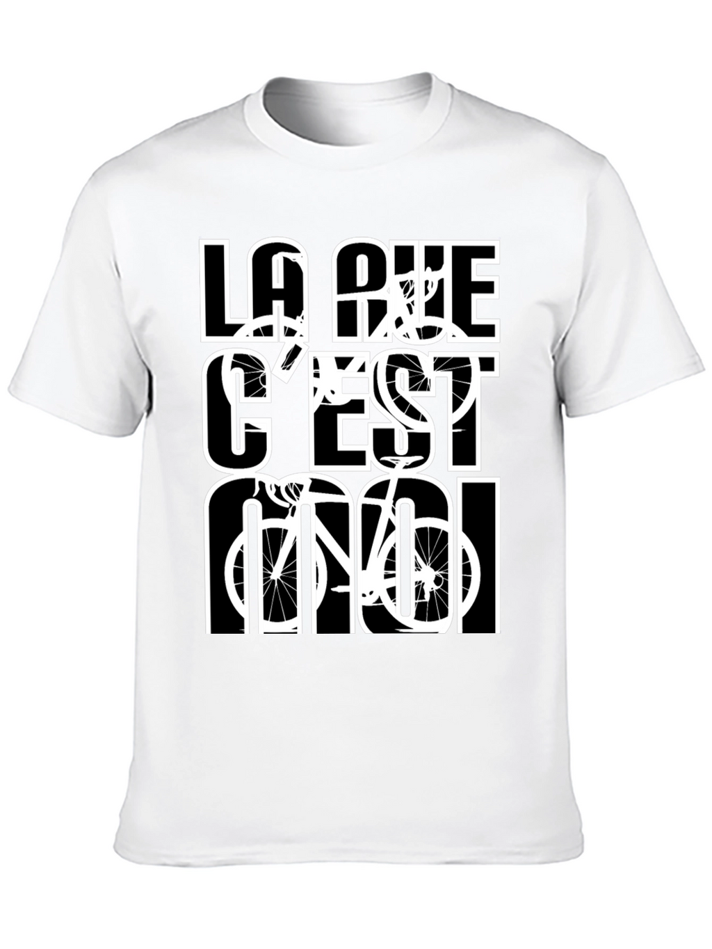 La Rue Cest Moi Black Graphic T-Shirt
