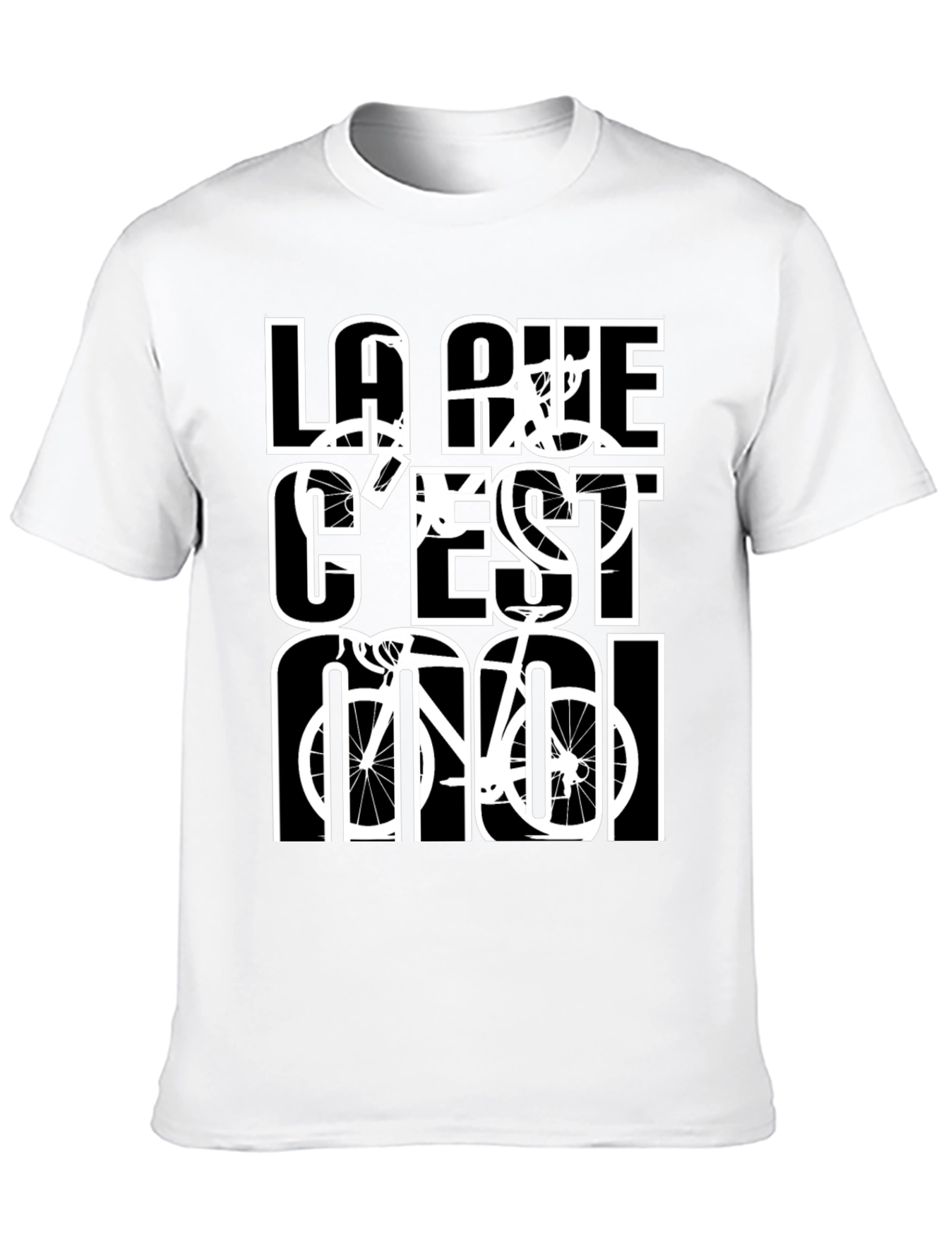 La Rue Cest Moi Black Graphic T-Shirt