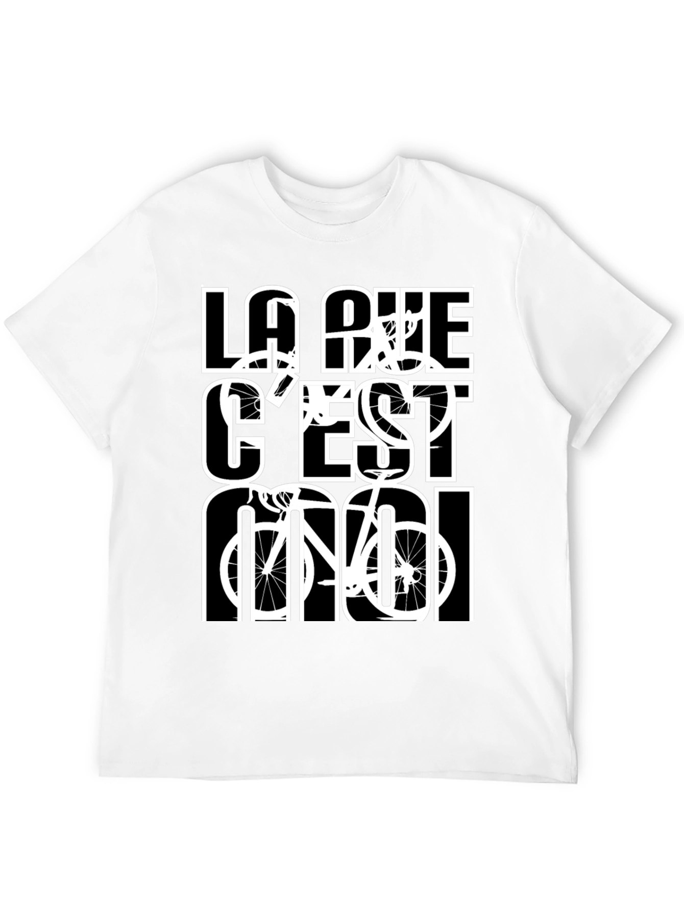 La Rue Cest Moi Black Graphic T-Shirt