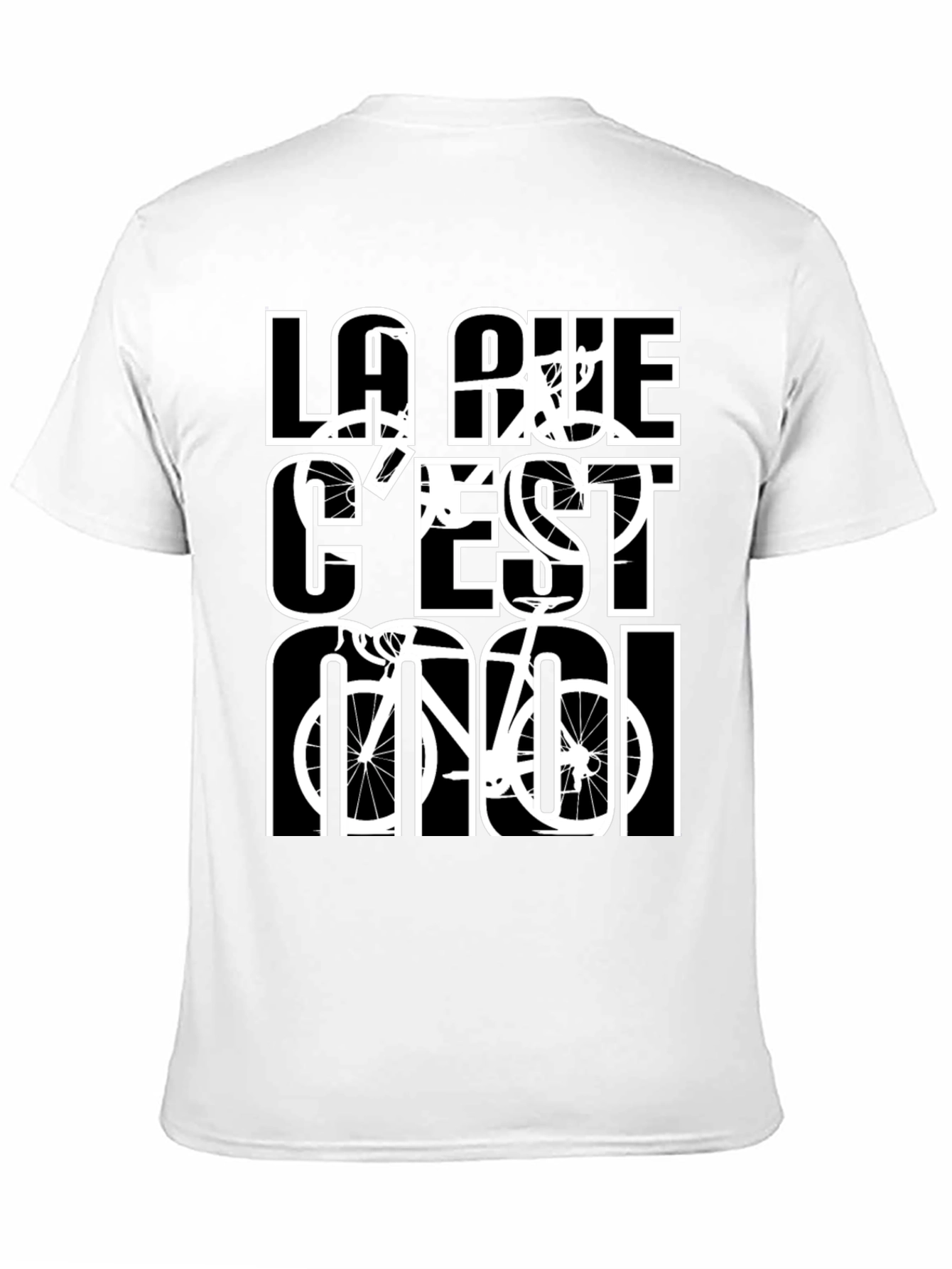 La Rue Cest Moi Black Graphic T-Shirt