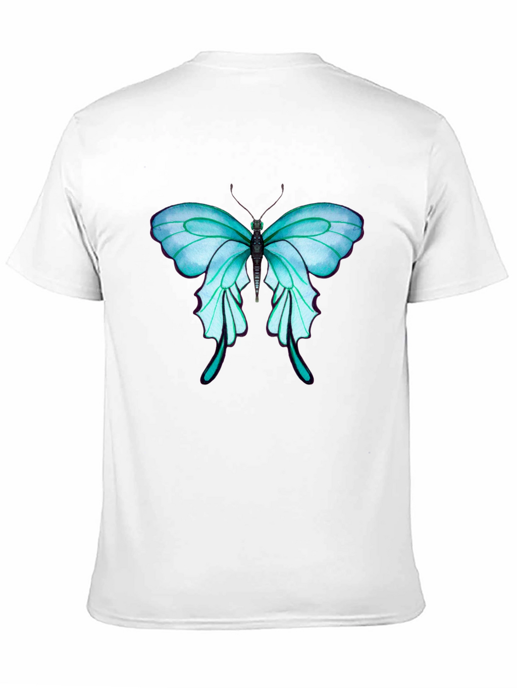 Butterfly Graphic Tee - Stylish Mens Black T-Shirt
