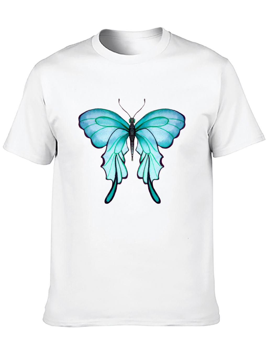 Butterfly Graphic Tee - Stylish Mens Black T-Shirt