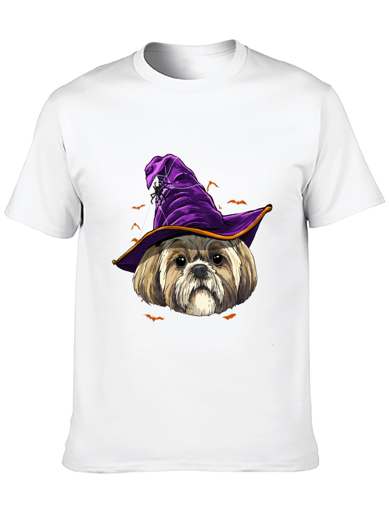 Halloween Dog Witch Hat T-Shirt