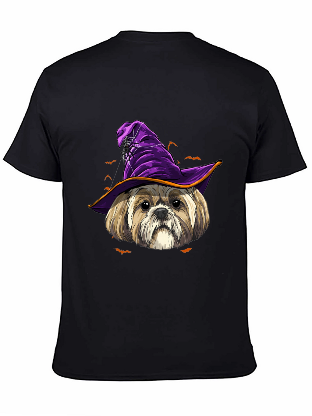 Halloween Dog Witch Hat T-Shirt