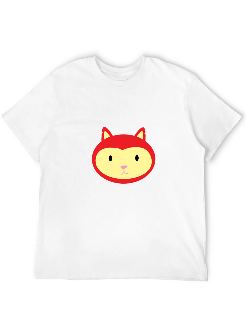 Red Fox Face Graphic Black T-Shirt