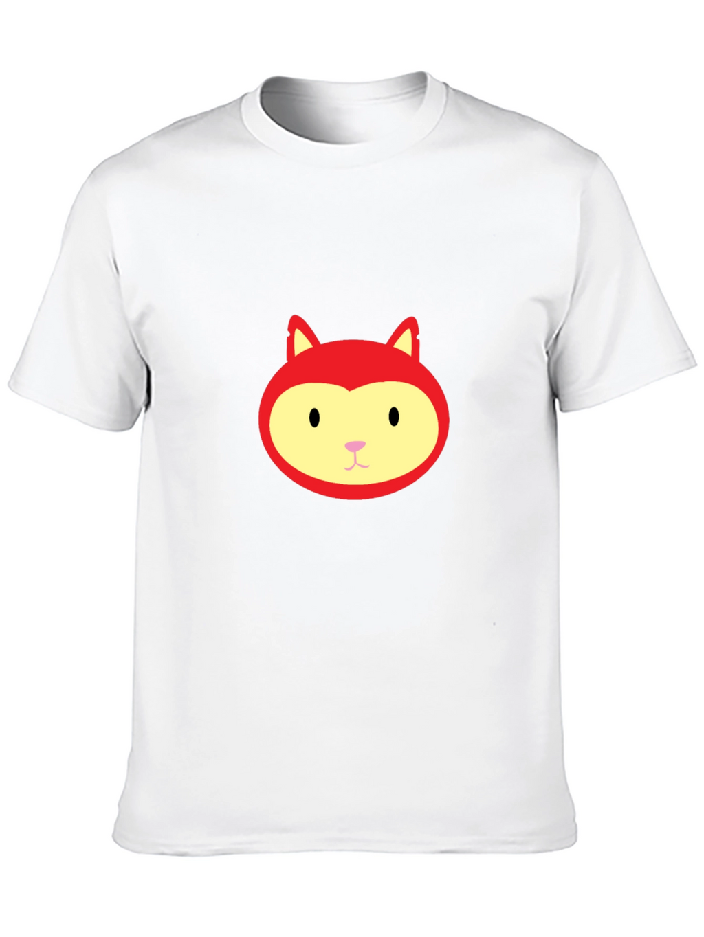 Red Fox Face Graphic Black T-Shirt