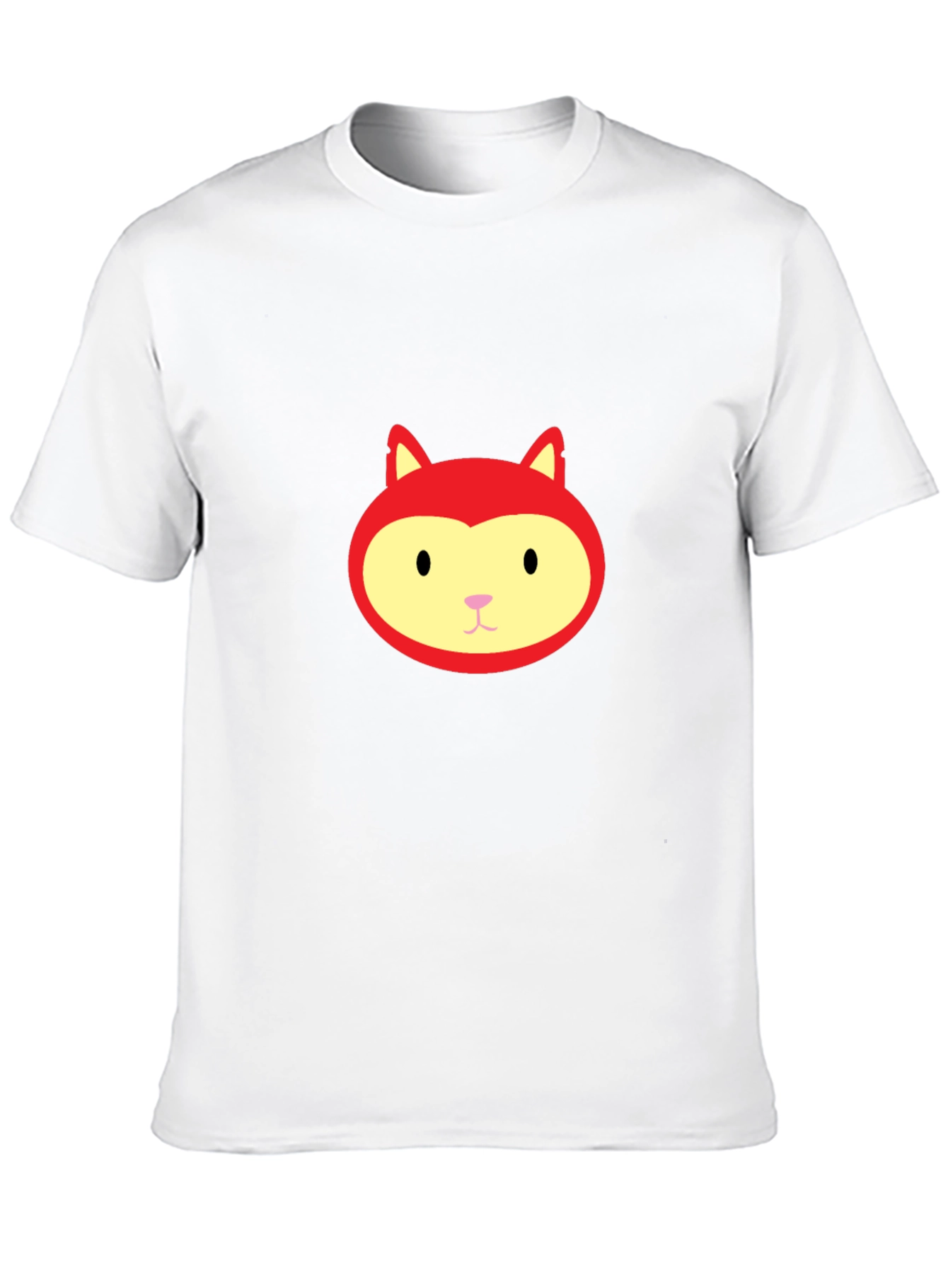 Red Fox Face Graphic Black T-Shirt