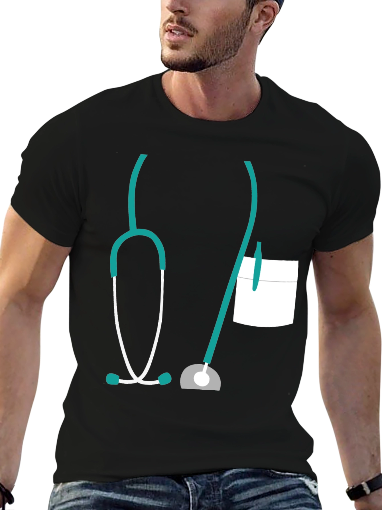 Doctor Stethoscope Graphic Tee - Novelty Medical Shirt