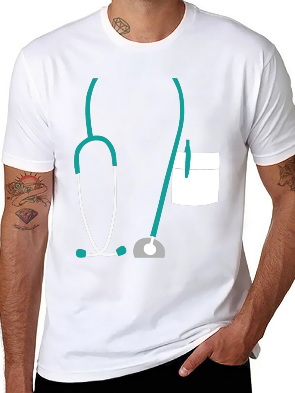 Doctor Stethoscope Graphic Tee - Novelty Medical Shirt