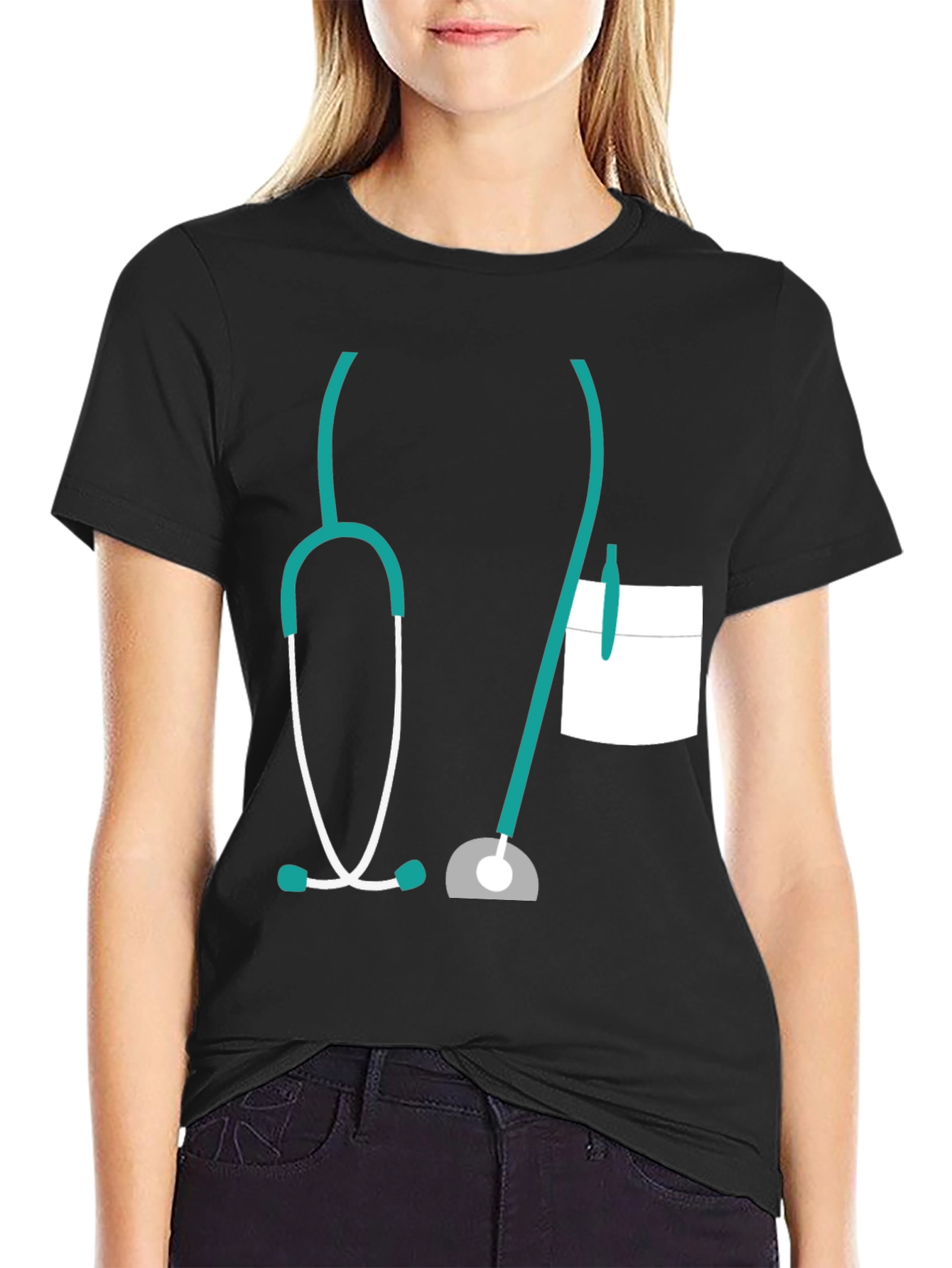 Doctor Stethoscope Graphic Tee - Novelty Medical Shirt