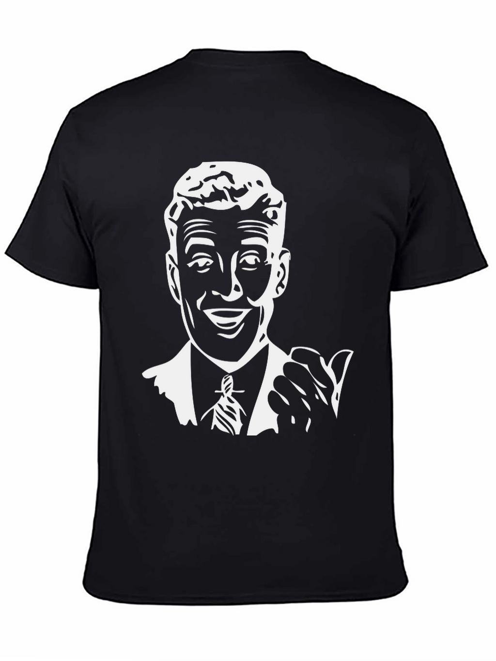 Retro Ad Man Graphic Tee - Black T-Shirt