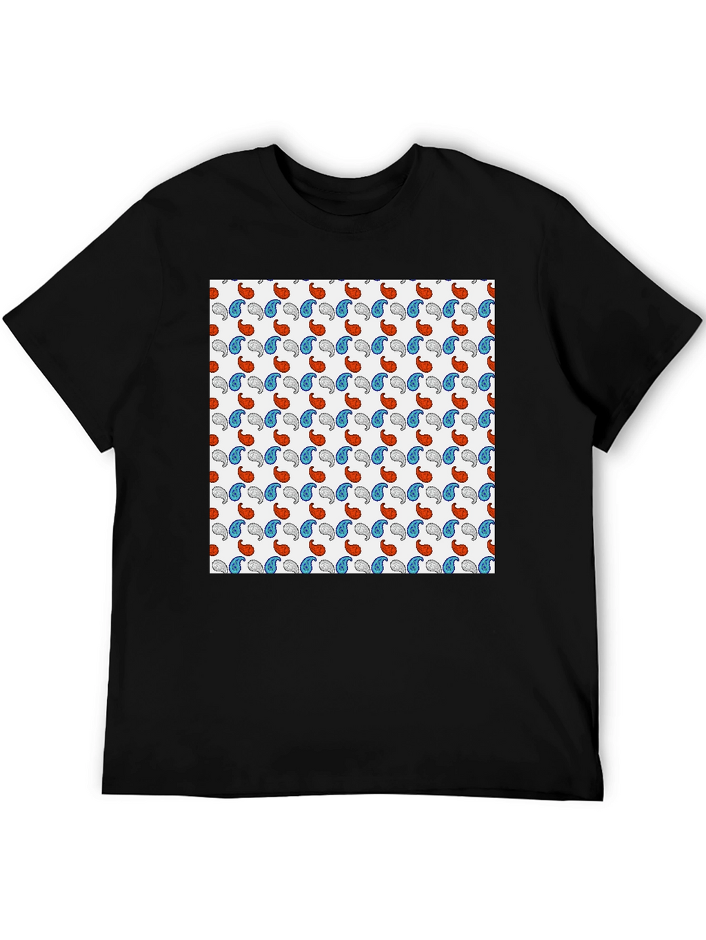 Paisley Pattern Tee - Stylish Comfort