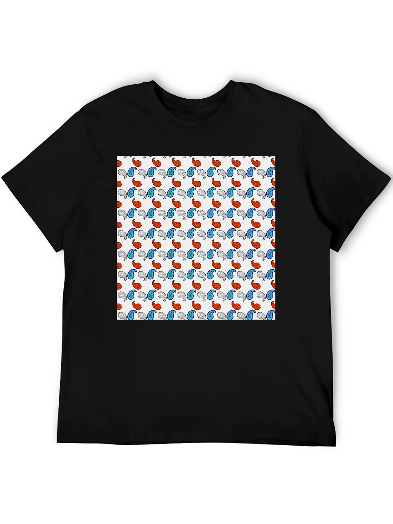 Paisley Pattern Tee - Stylish Comfort