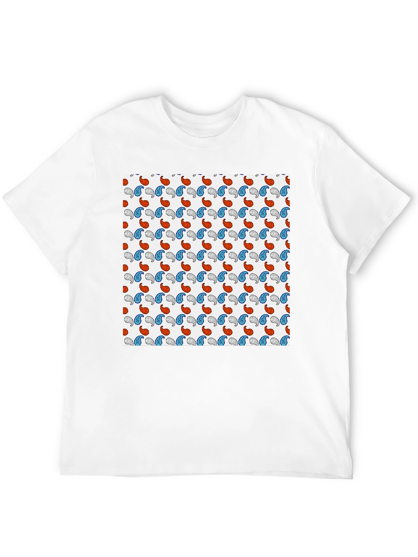 Paisley Pattern Tee - Stylish Comfort