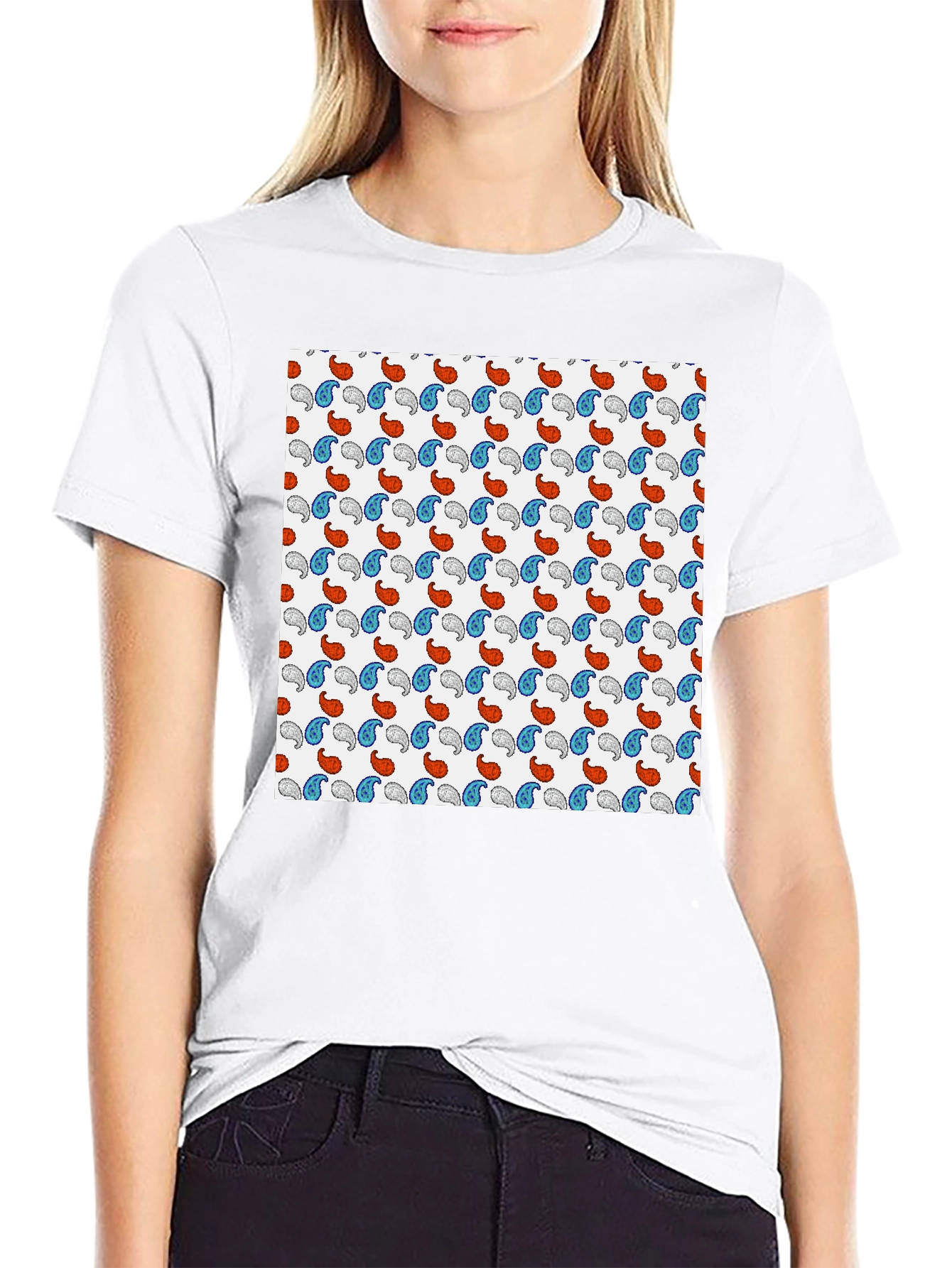 Paisley Pattern Tee - Stylish Comfort