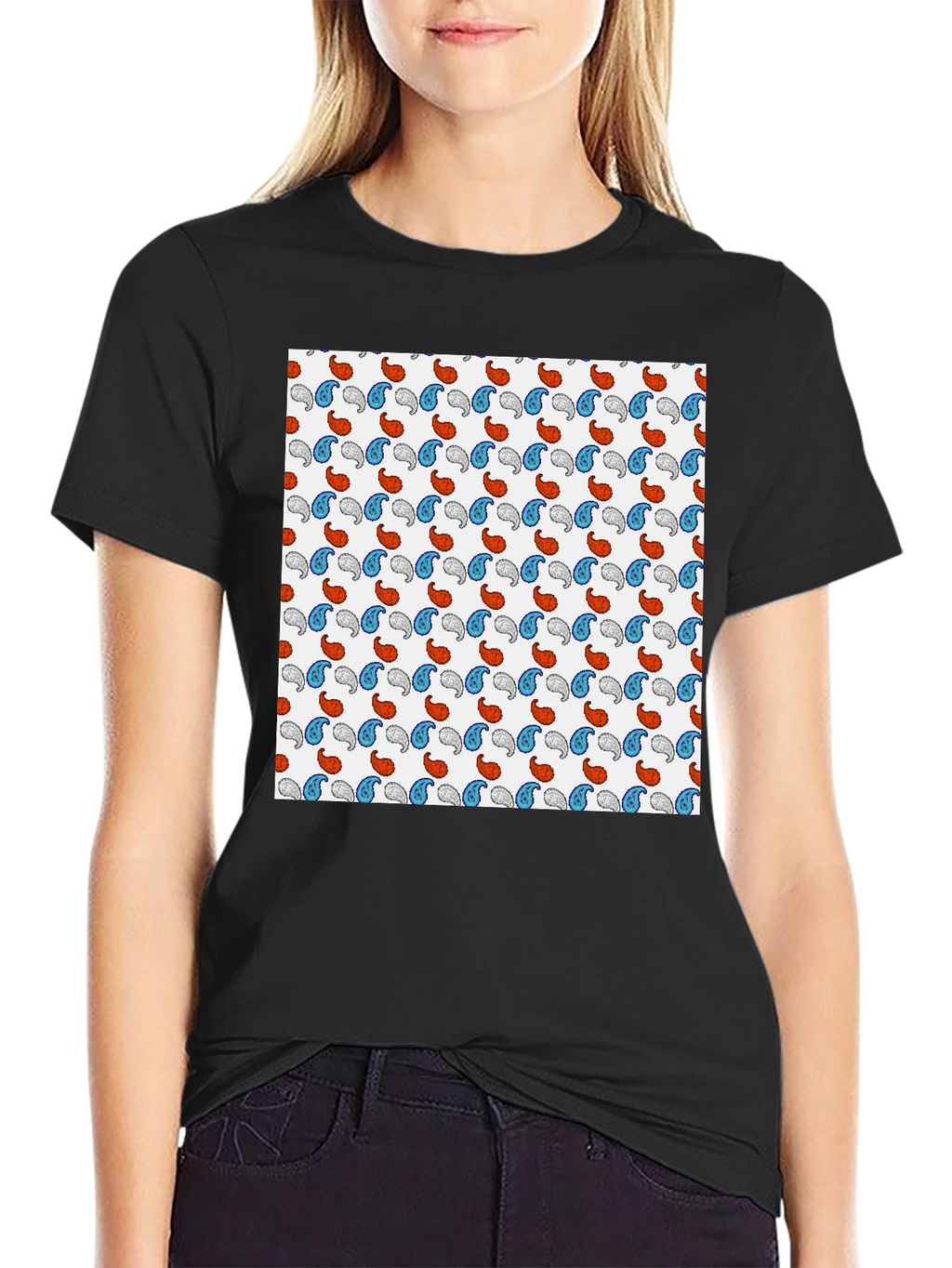 Paisley Pattern Tee - Stylish Comfort