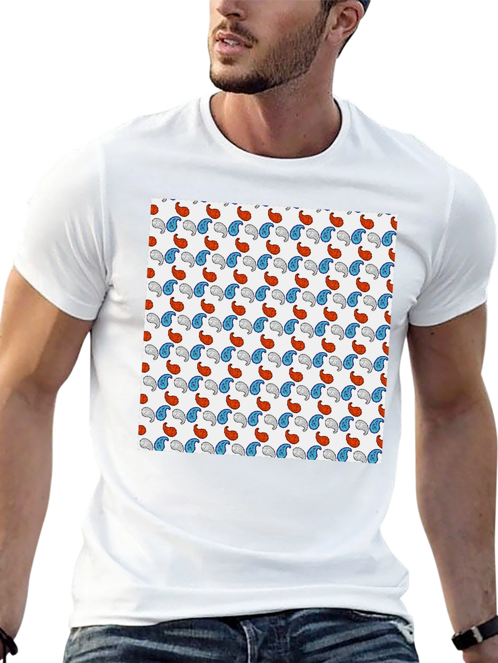 Paisley Pattern Tee - Stylish Comfort