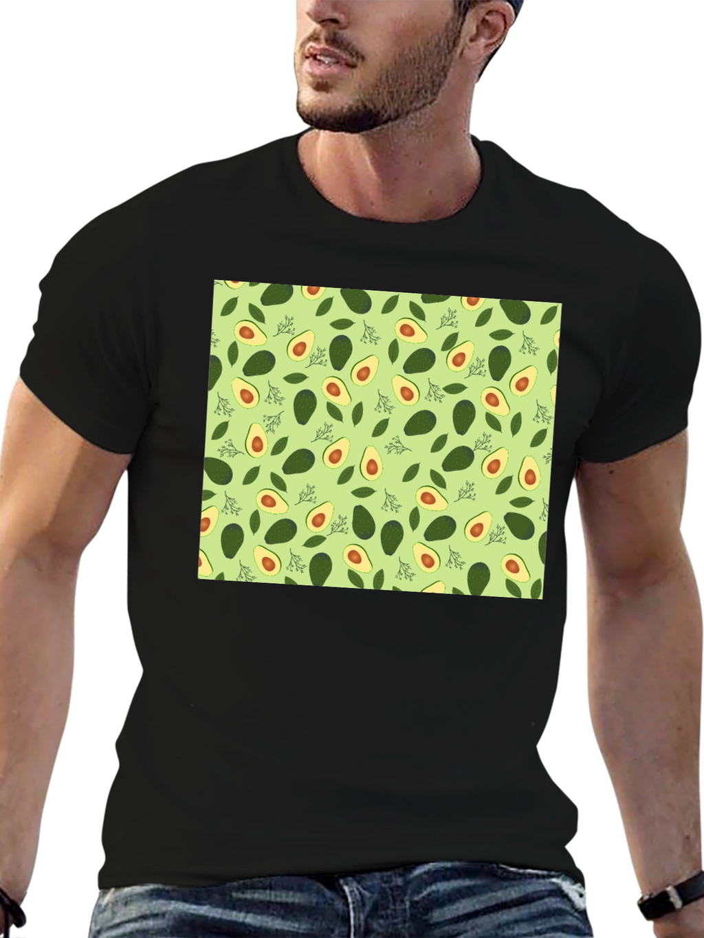Avocado Patterned T-Shirt - Trendy & Fun