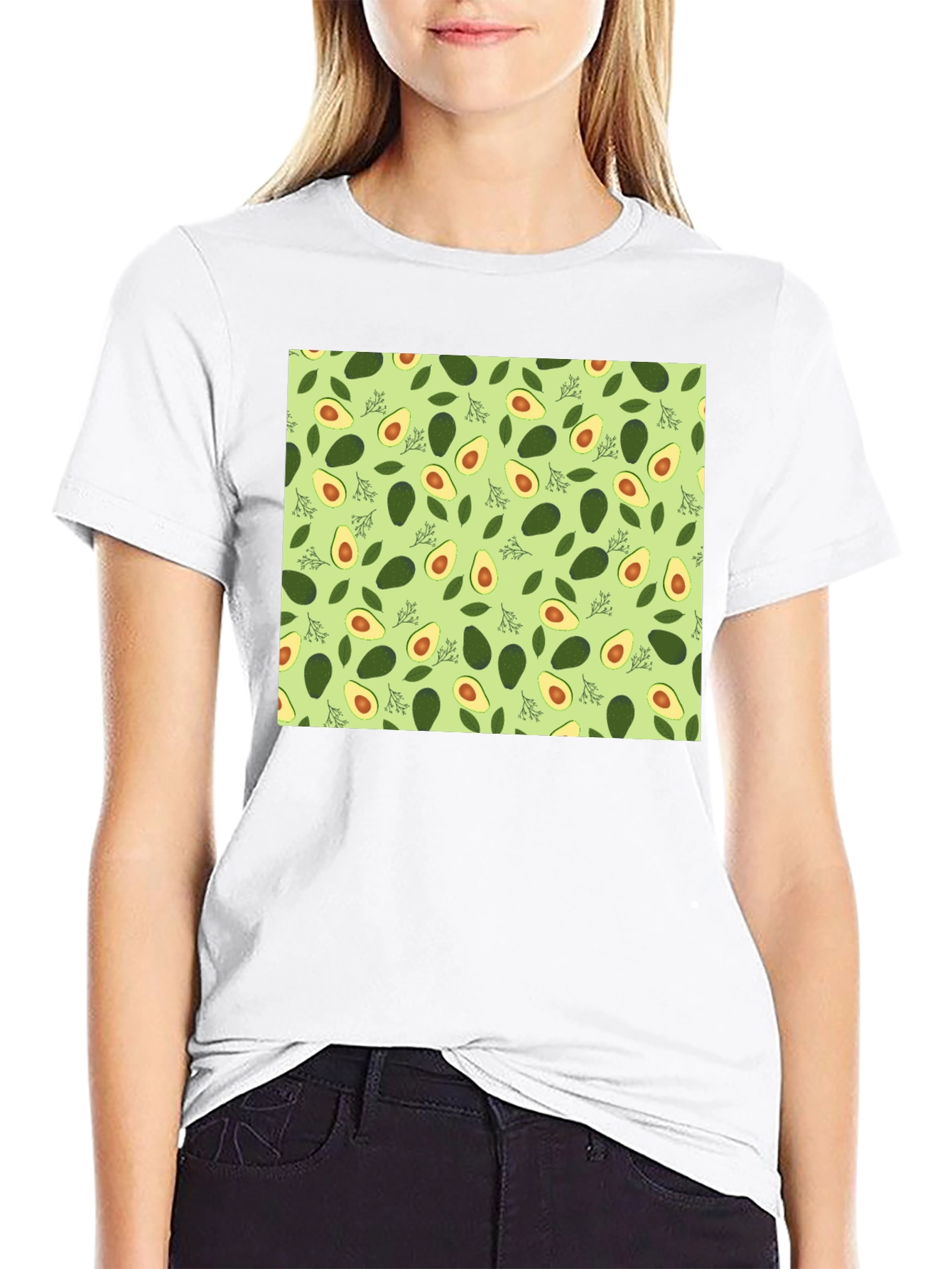 Avocado Patterned T-Shirt - Trendy & Fun