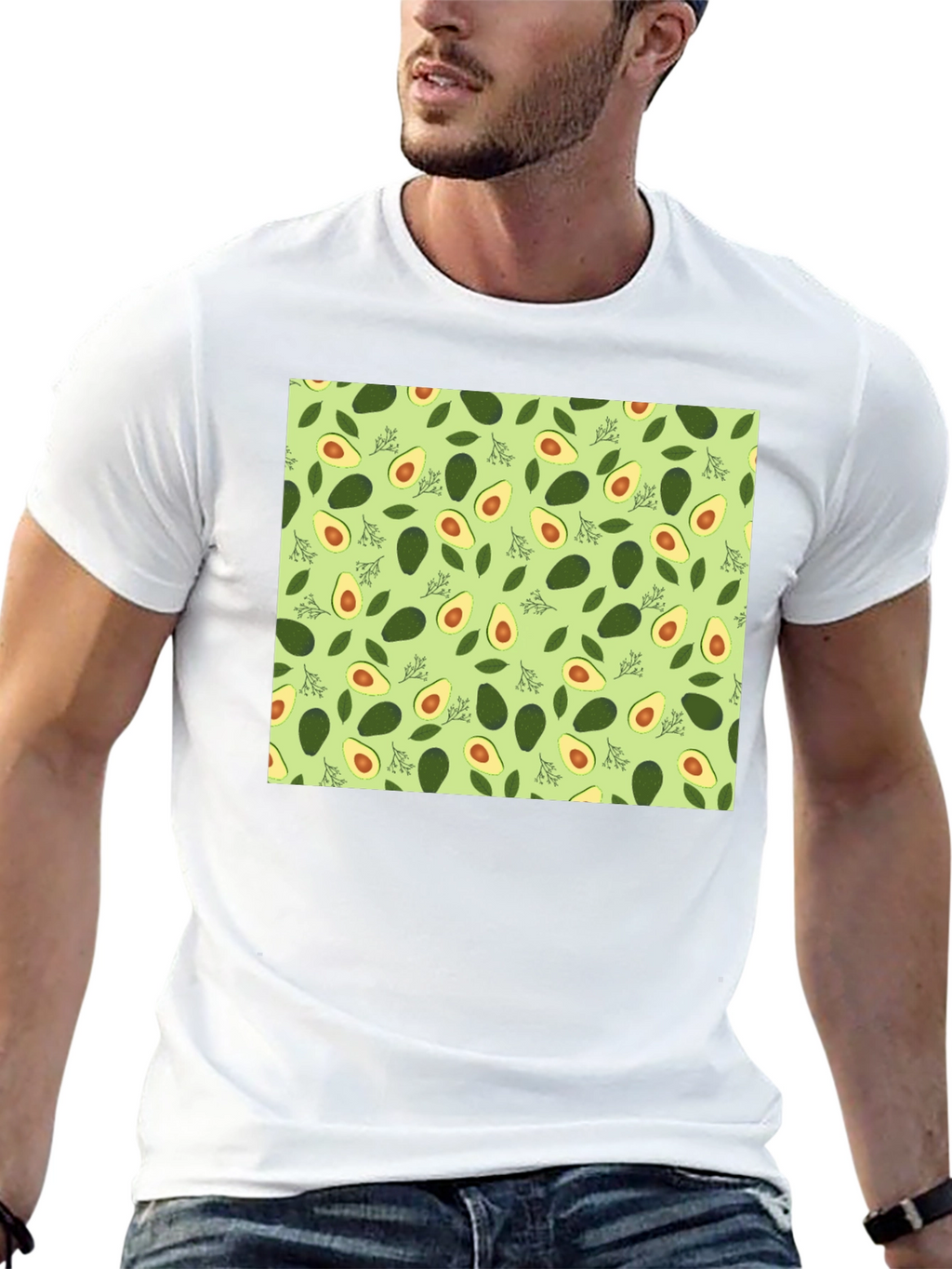 Avocado Patterned T-Shirt - Trendy & Fun