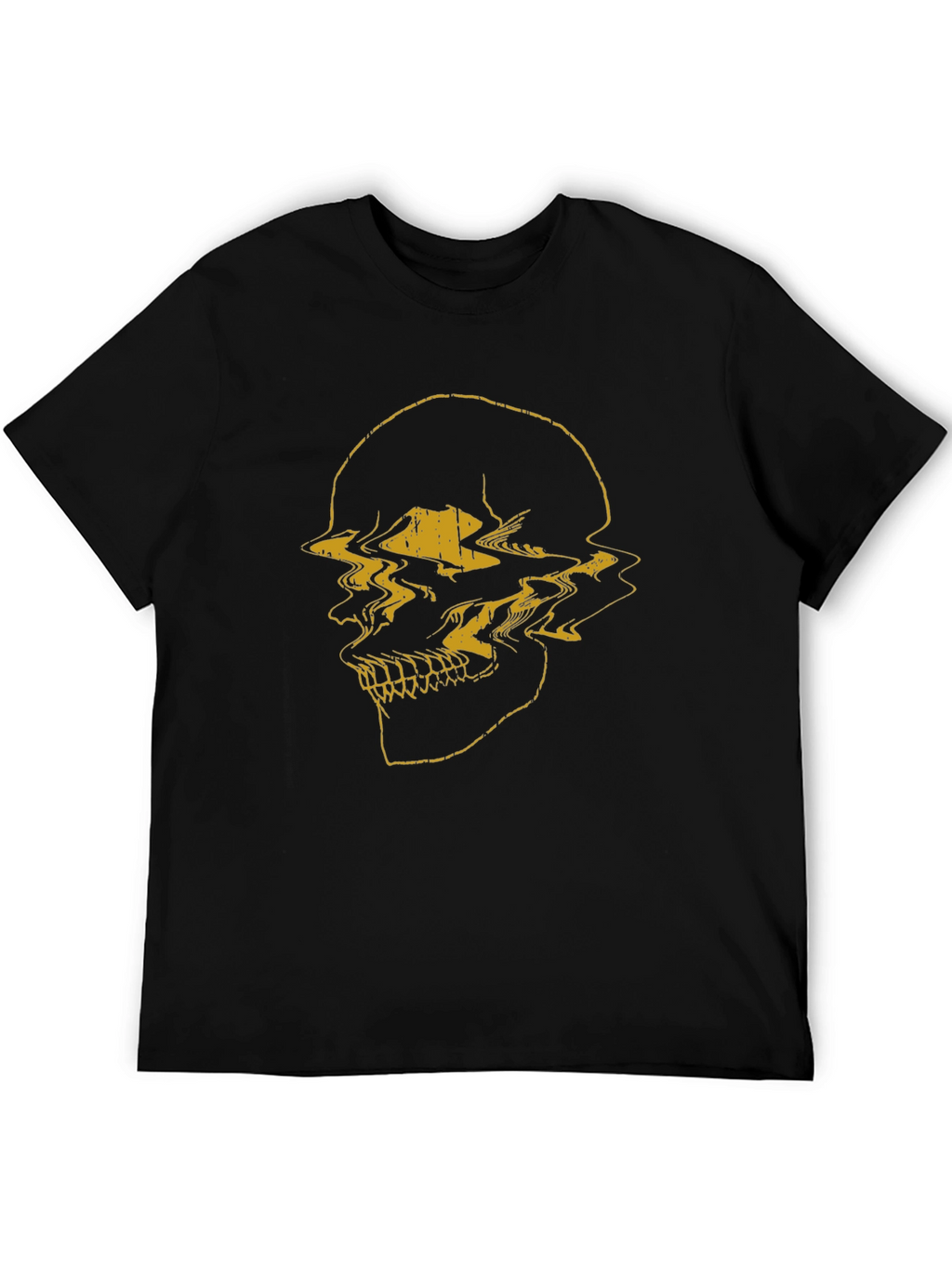 Glitch Skull Graphic Tee - Modern Streetwear T-Shirt