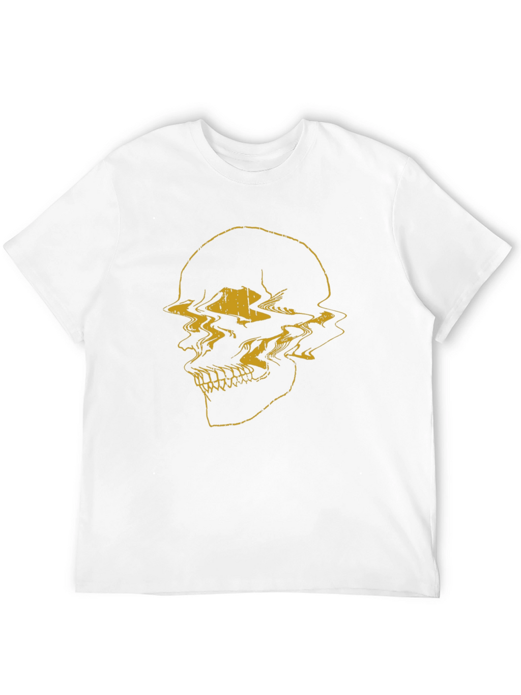 Glitch Skull Graphic Tee - Modern Streetwear T-Shirt
