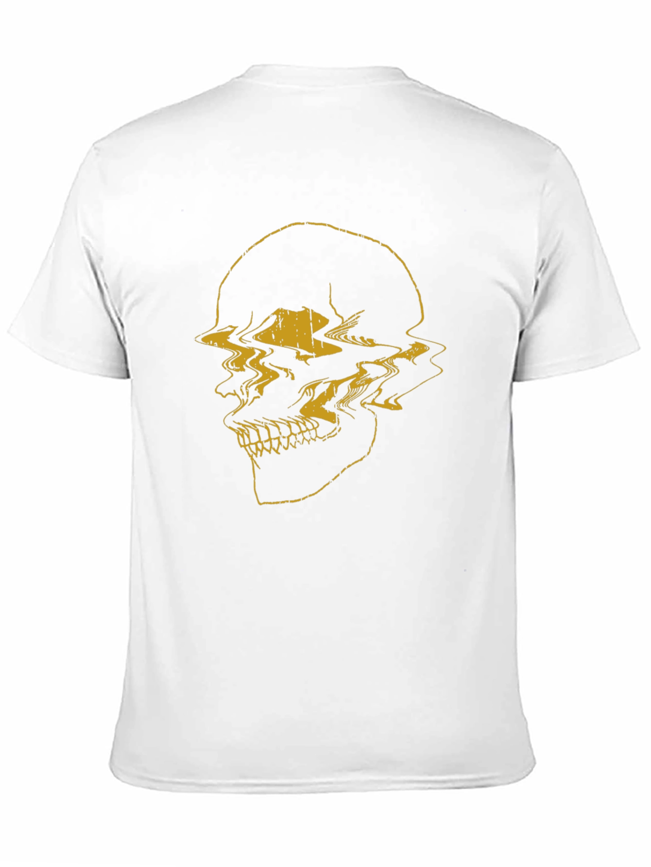 Glitch Skull Graphic Tee - Modern Streetwear T-Shirt