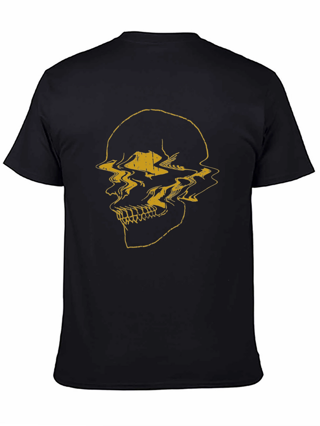 Glitch Skull Graphic Tee - Modern Streetwear T-Shirt