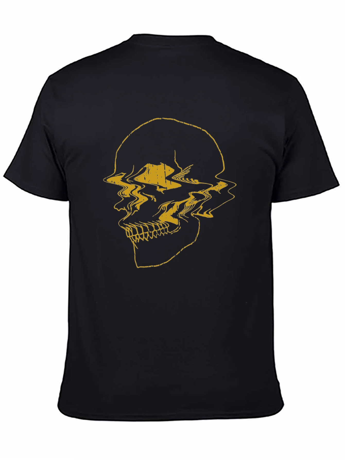 Glitch Skull Graphic Tee - Modern Streetwear T-Shirt