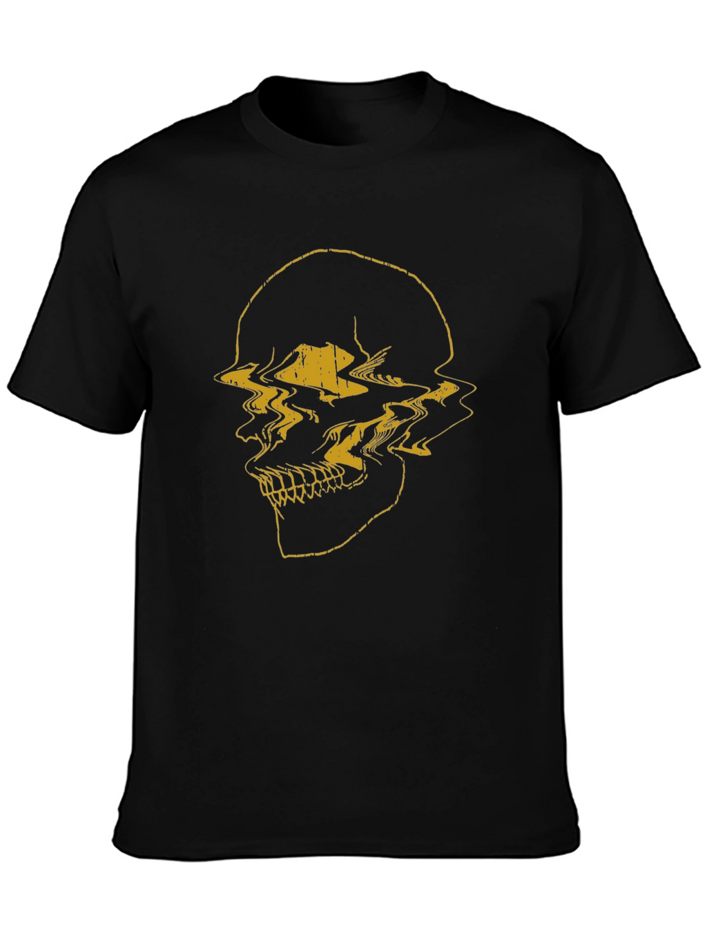 Glitch Skull Graphic Tee - Modern Streetwear T-Shirt