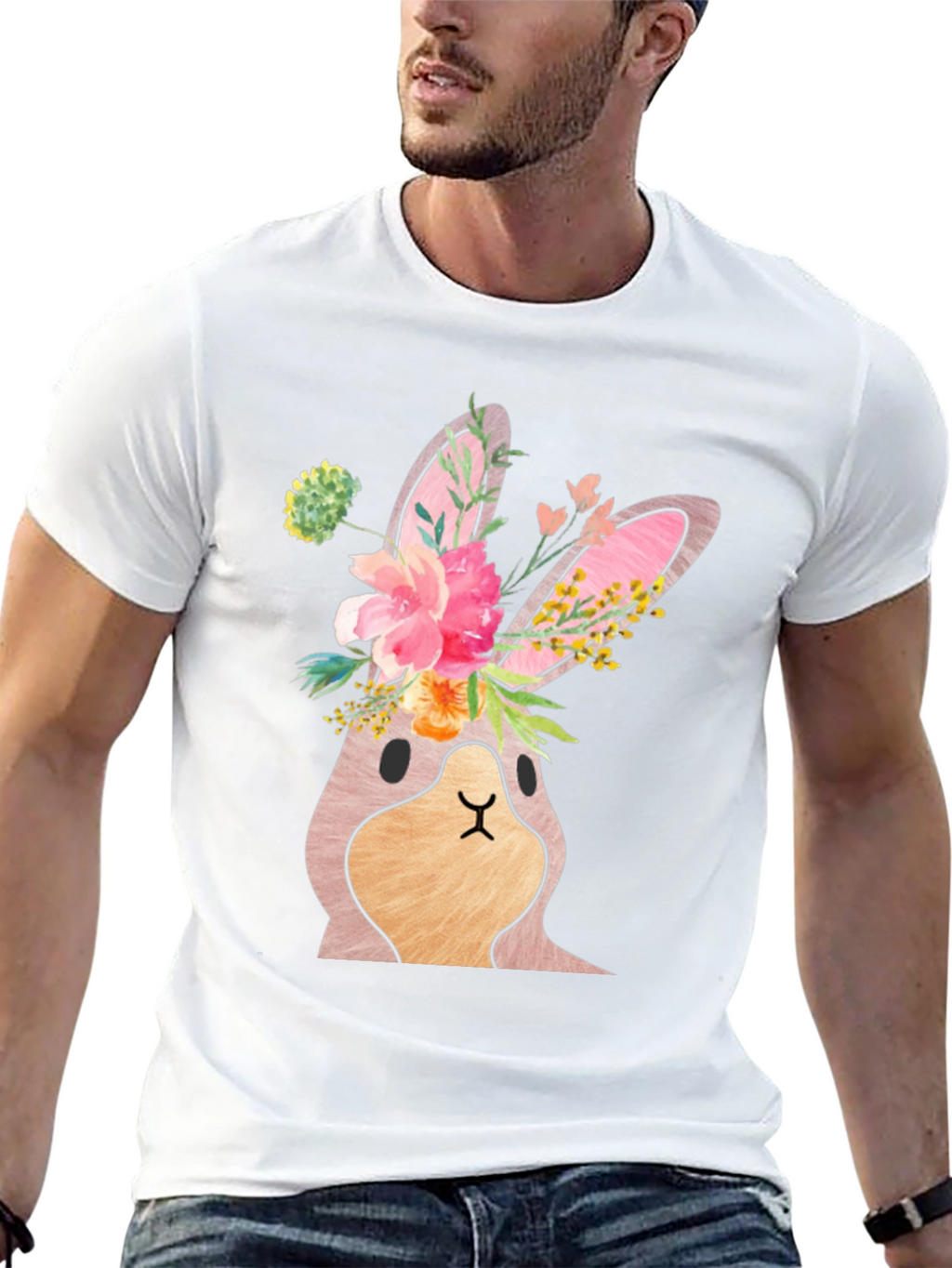 Floral Bunny T-Shirt - Easter Style