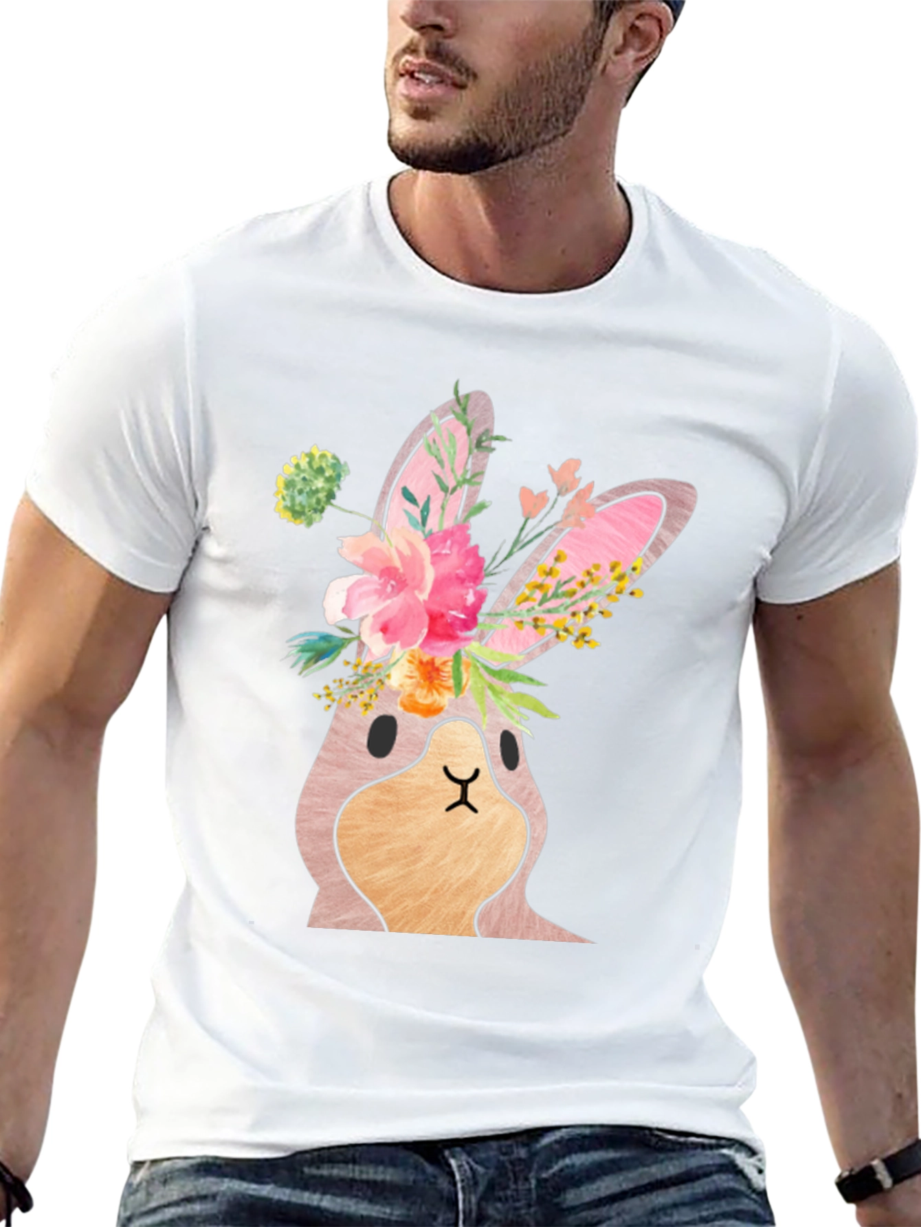 Floral Bunny T-Shirt - Easter Style