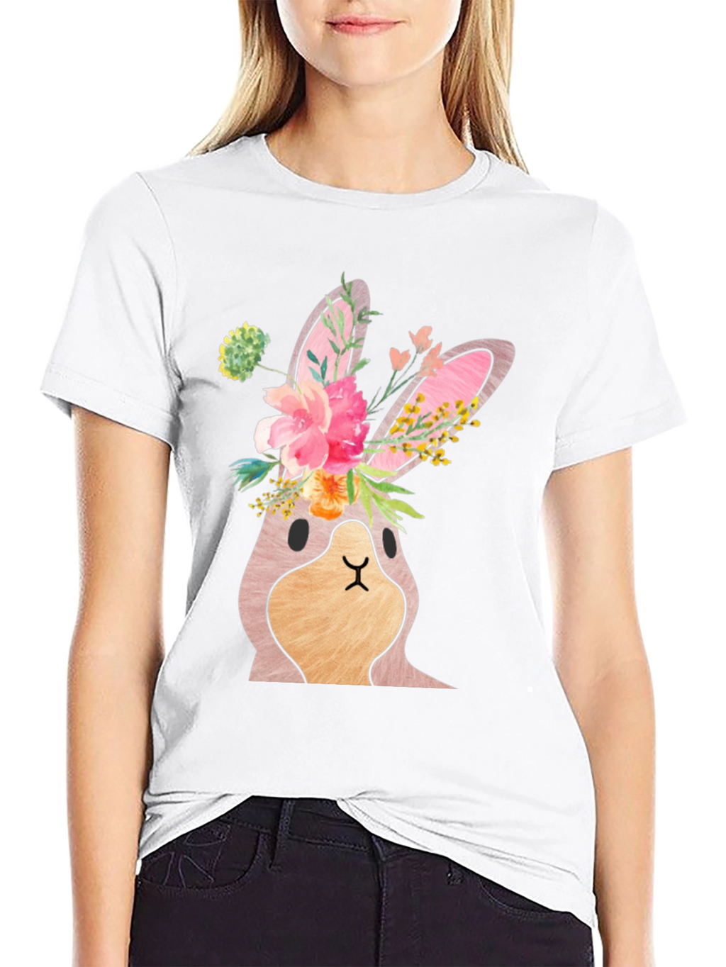 Floral Bunny T-Shirt - Easter Style