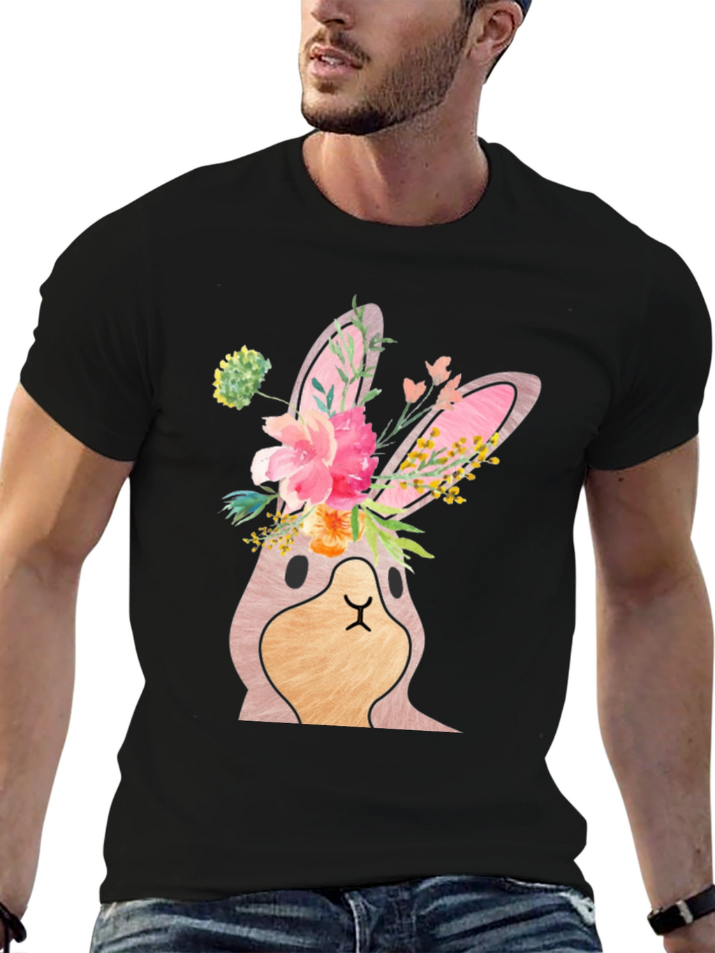 Floral Bunny T-Shirt - Easter Style