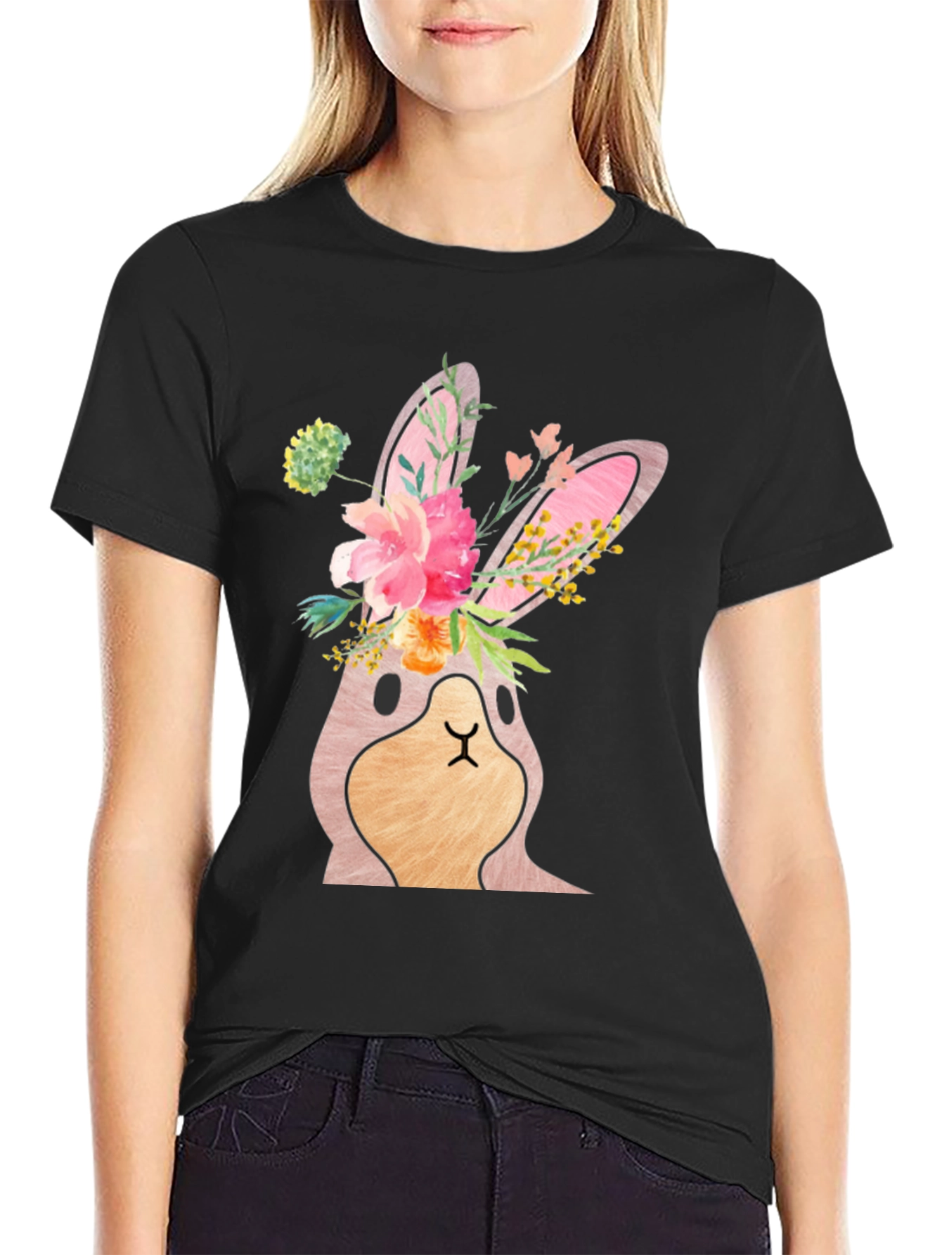 Floral Bunny T-Shirt - Easter Style
