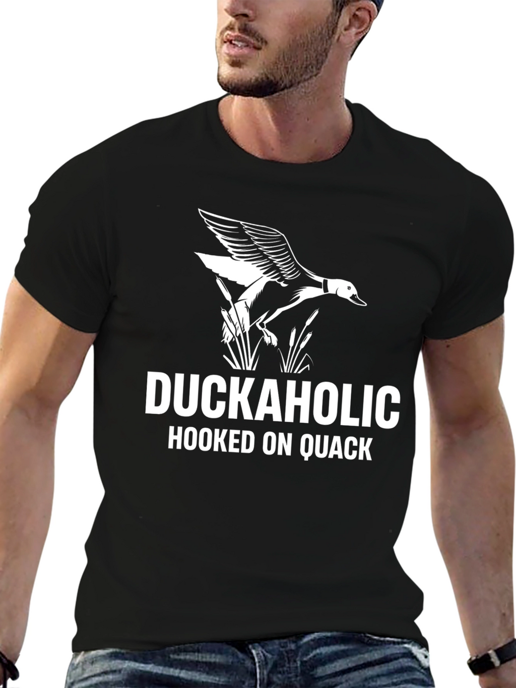 Duckaholic T-Shirt: Hooked on Quack Mens