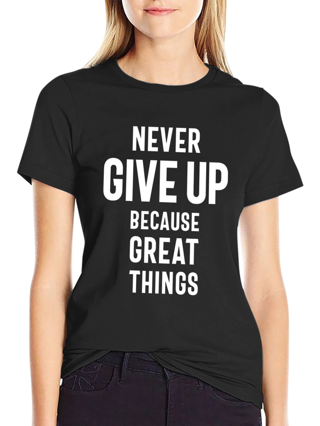 Inspirational Never Give Up Graphic Tee