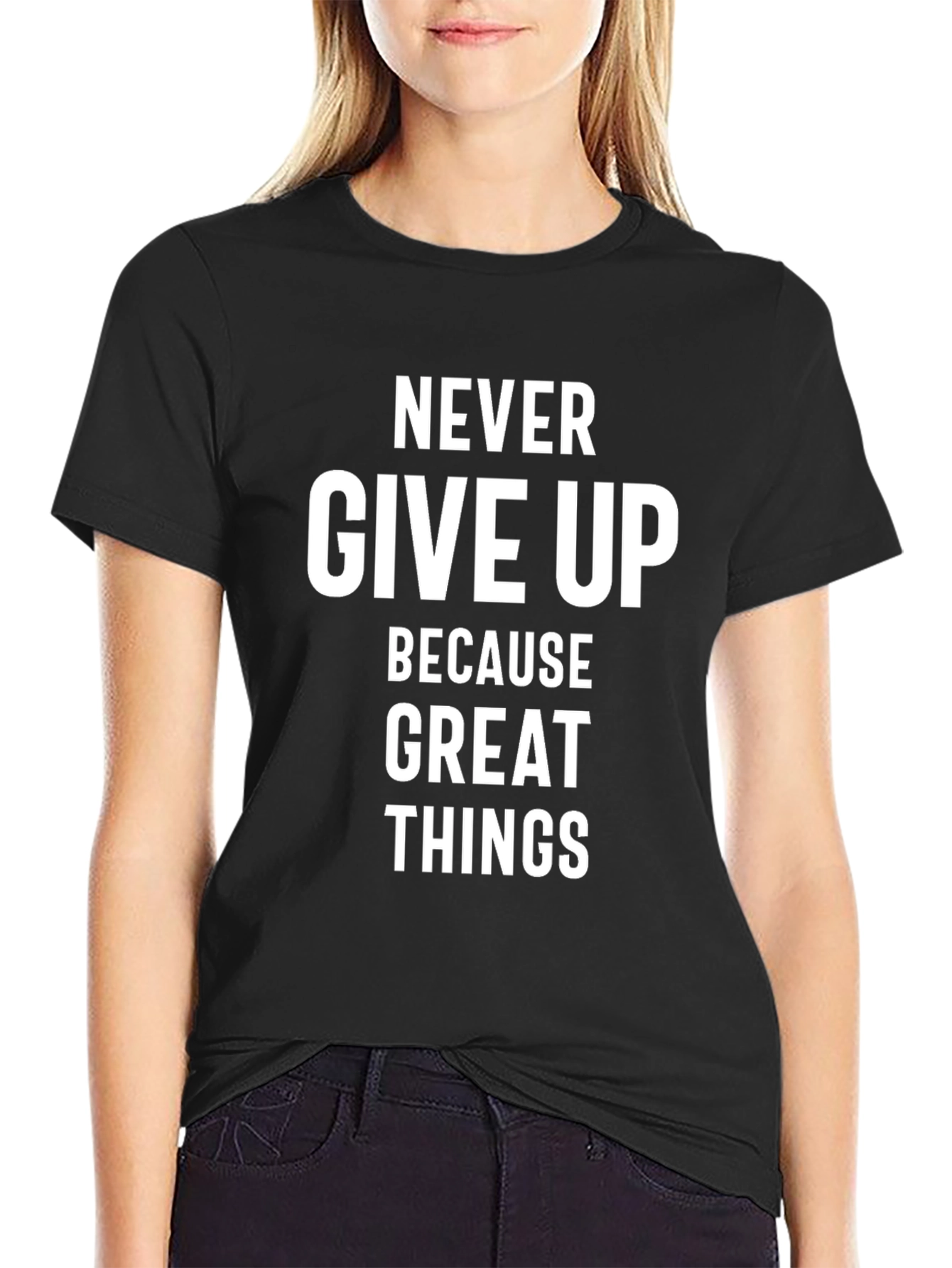 Inspirational Never Give Up Graphic Tee