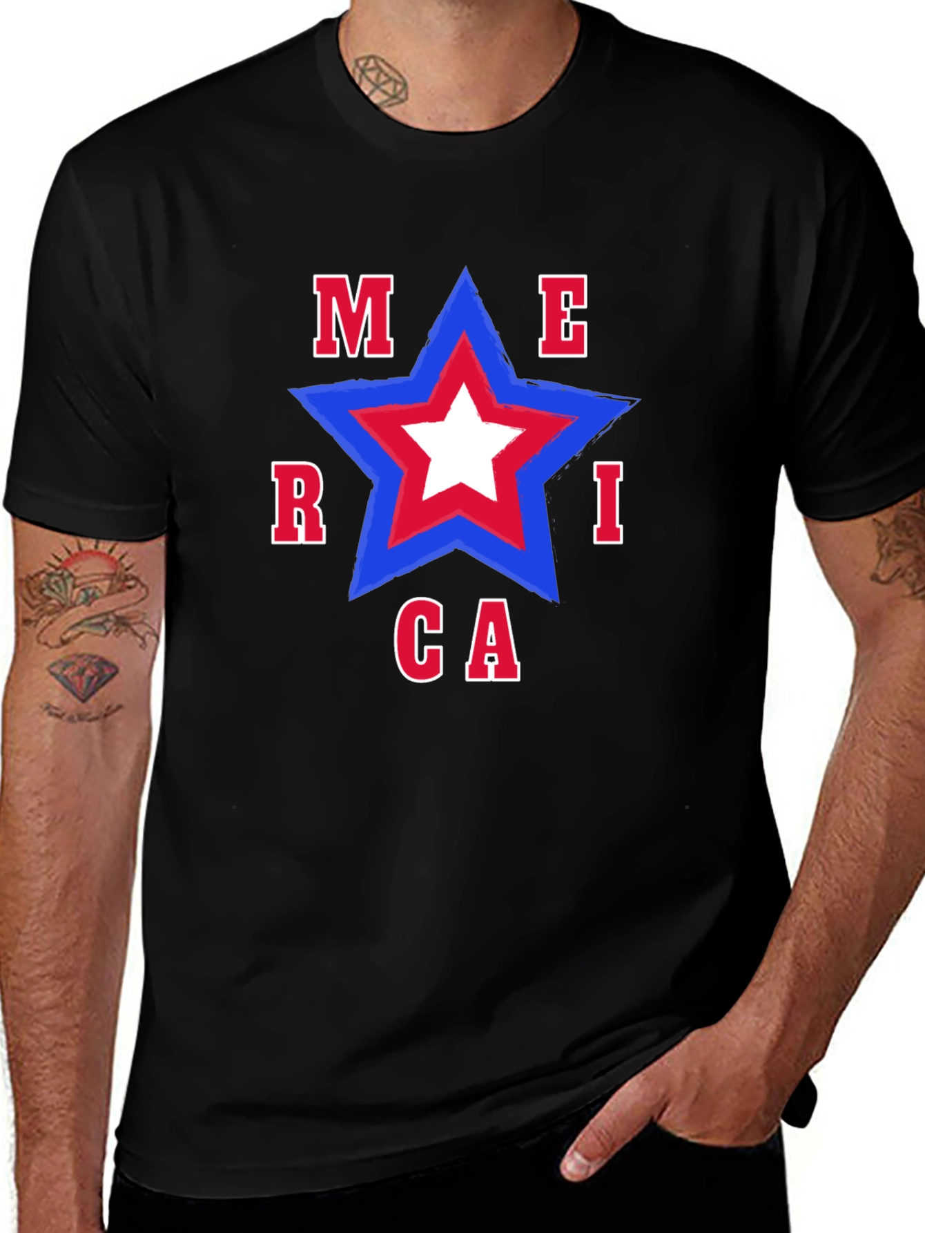 Patriotic America Star T-Shirt