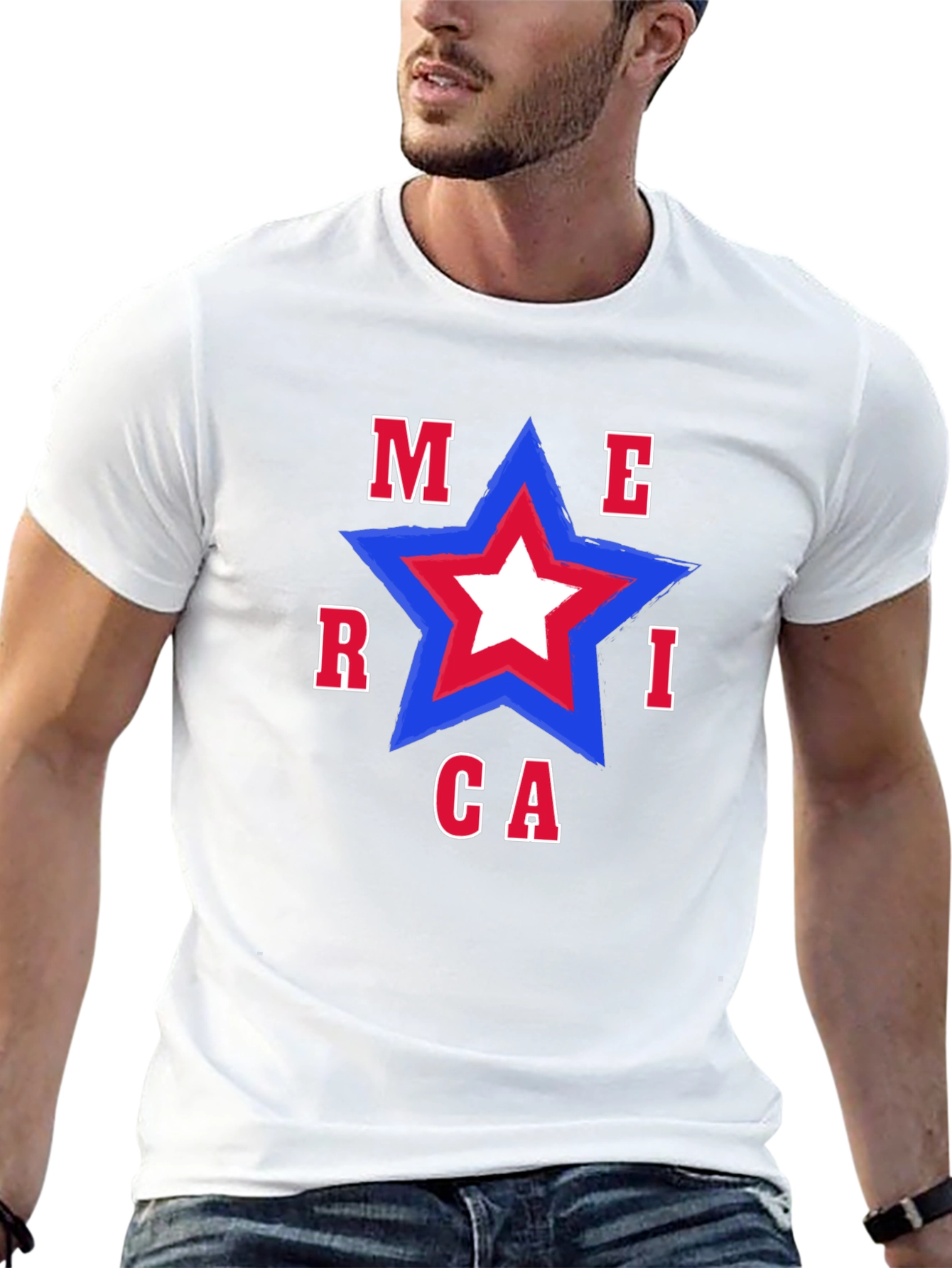 Patriotic America Star T-Shirt