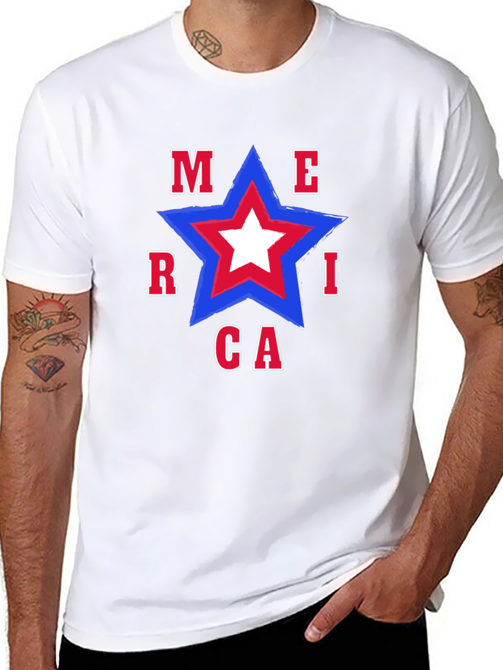 Patriotic America Star T-Shirt